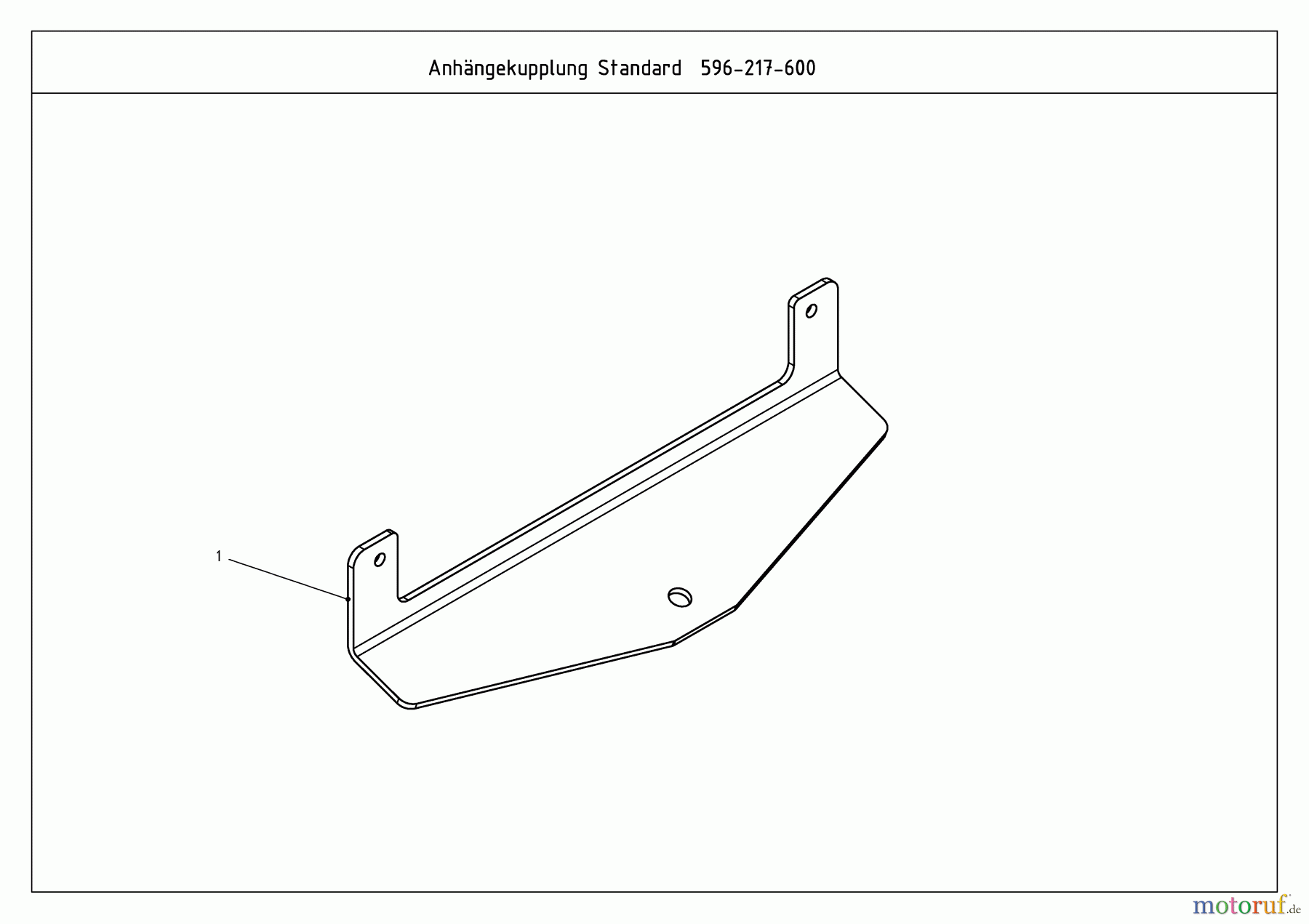  MTD Zubehör Zubehör Kompakttraktoren Anhängekupplung für CC 2000/3000 RD Serie, Standard 596-217-600  (2010) Grundgerät