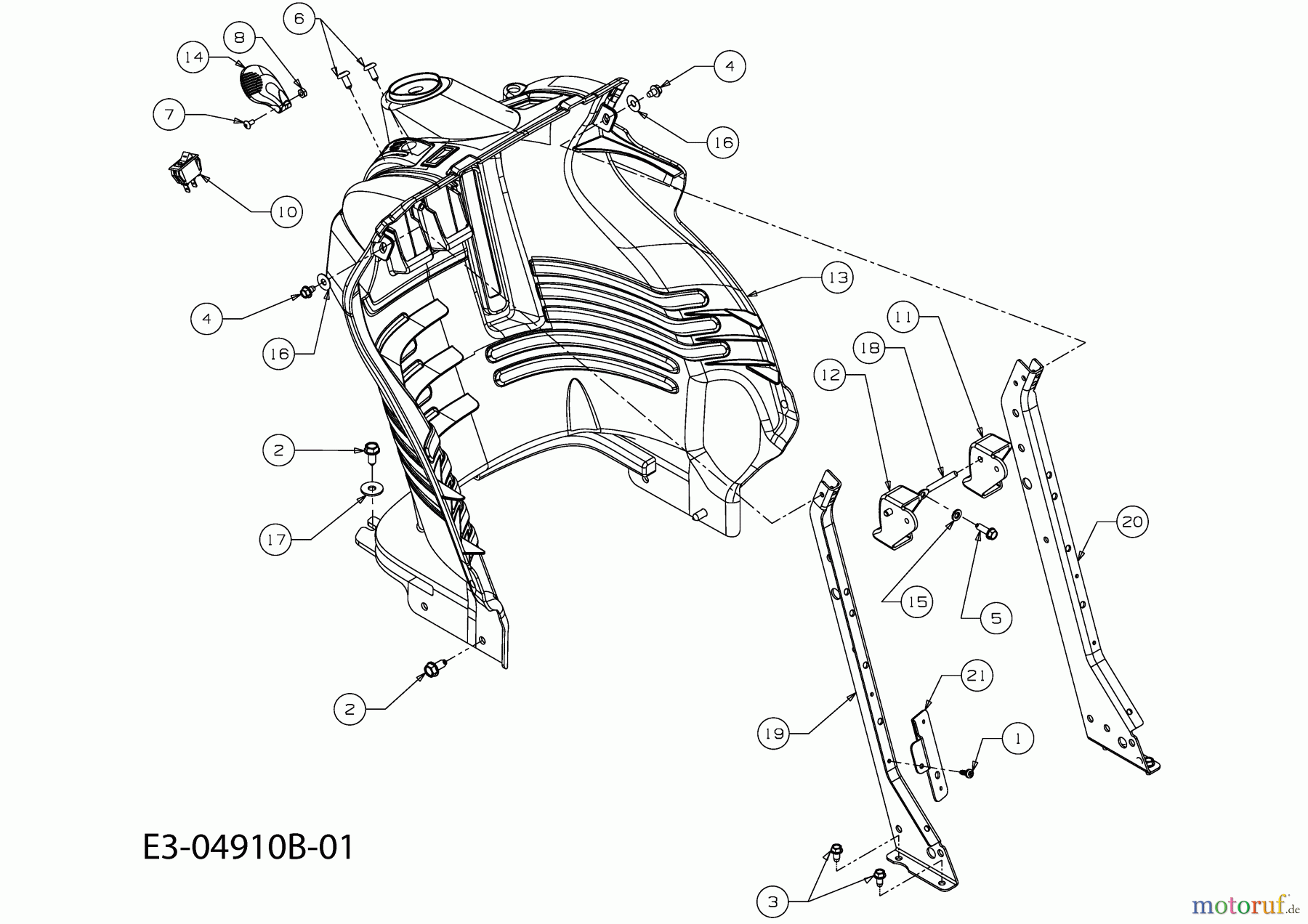  Gutbrod Rasentraktoren SLX 107 SH 13AO51GG690  (2011) Armaturenbrett