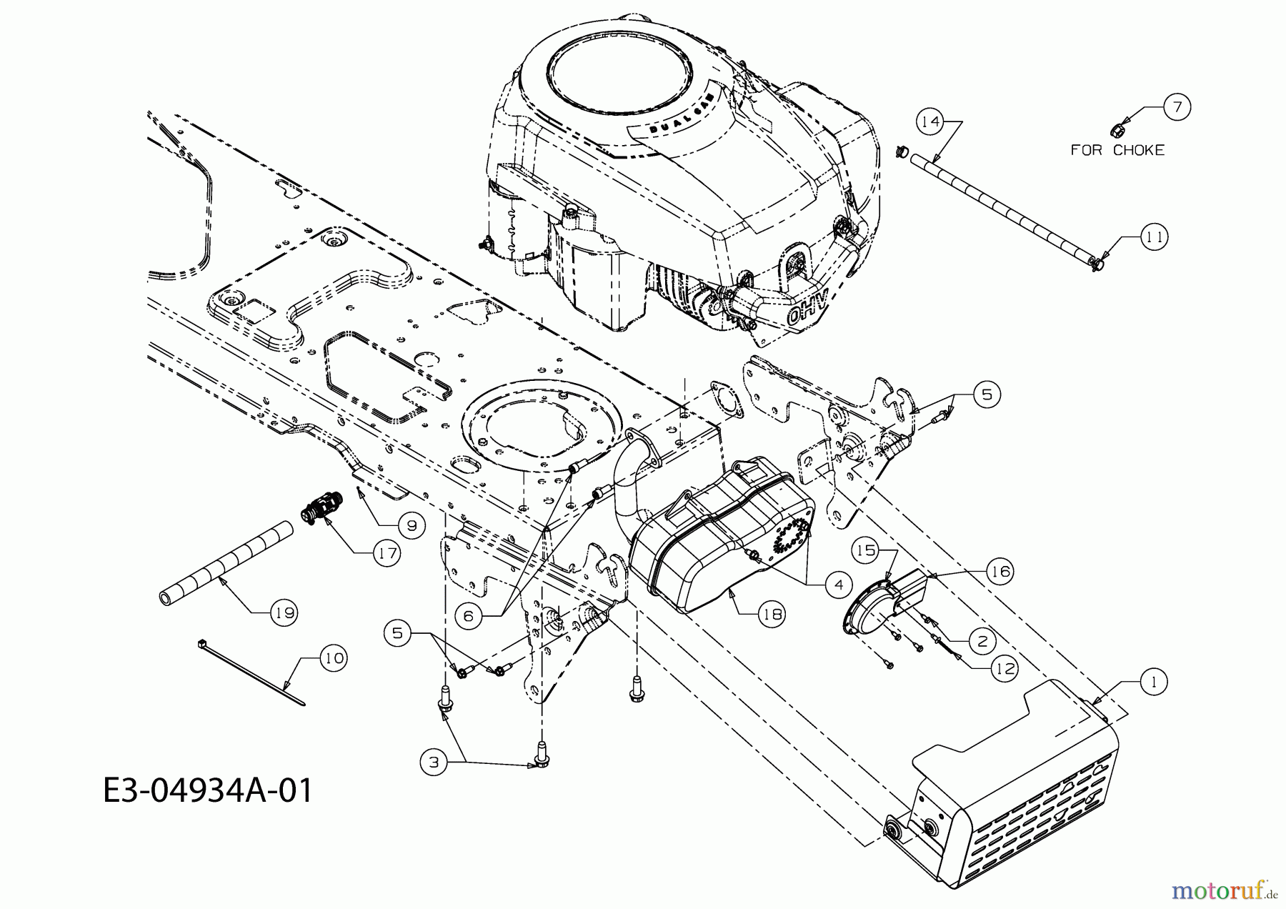 MTD Rasentraktoren 180/92 H 13AV495E615  (2009) Motorzubehör
