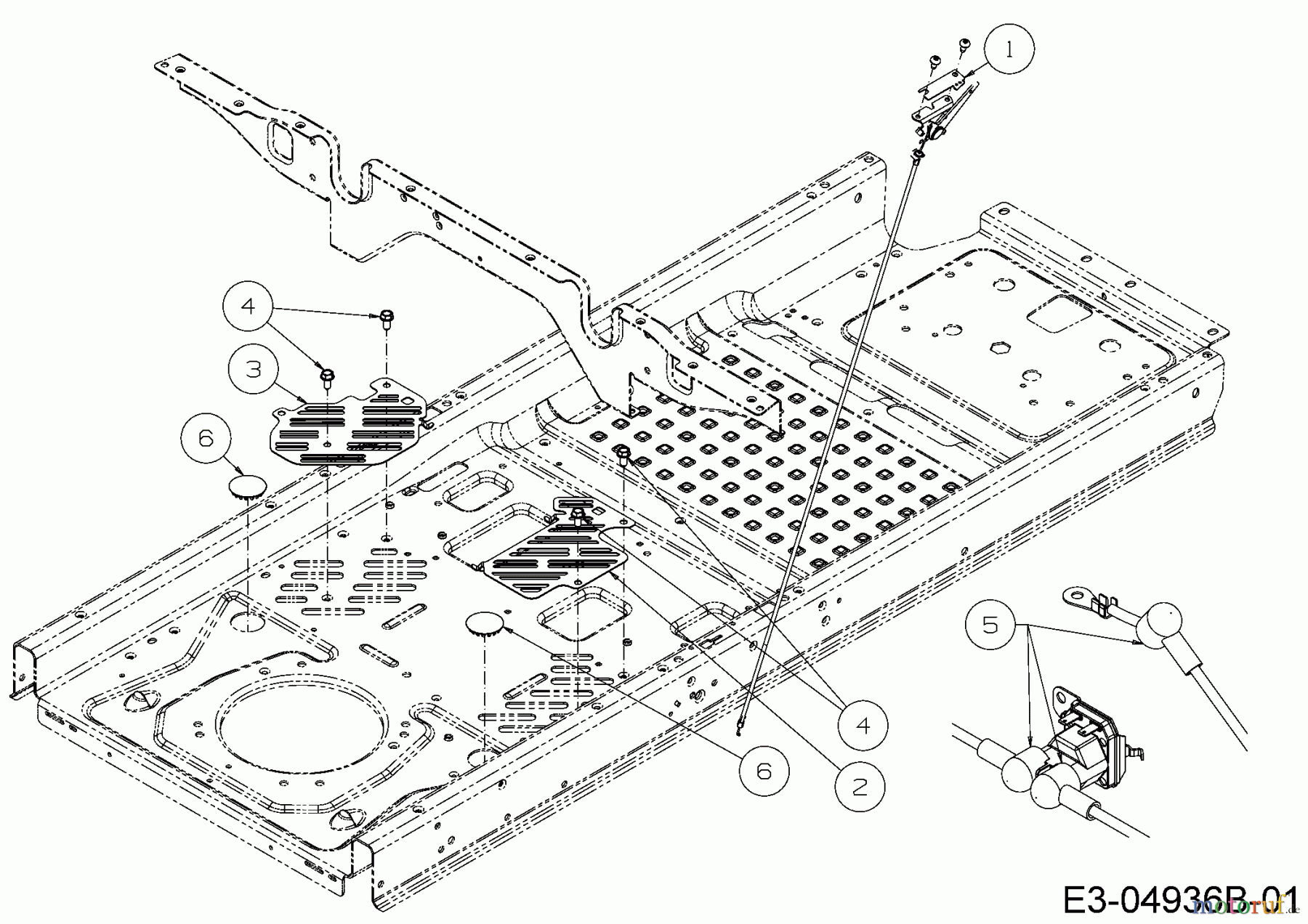  Massey Ferguson Zero Turn MF 50-22 ZT 17ARCACQ695  (2016) Halteplatten Rahmen
