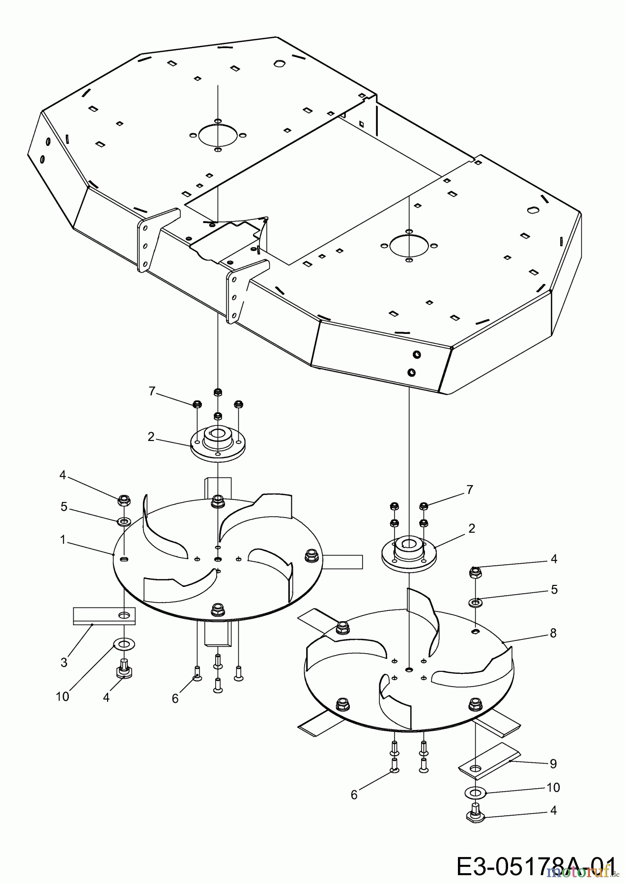  MTD Zubehör Zubehör Kompakttraktoren Mähwerke für CC 2000 RD Serie (Hochgrasmähwerk 40