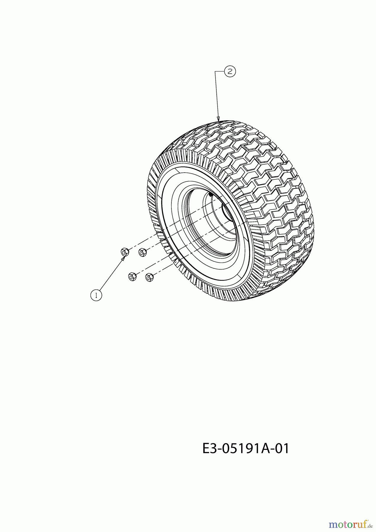  Cub Cadet Rasentraktoren CC 1015 13AV11CF603  (2008) Räder