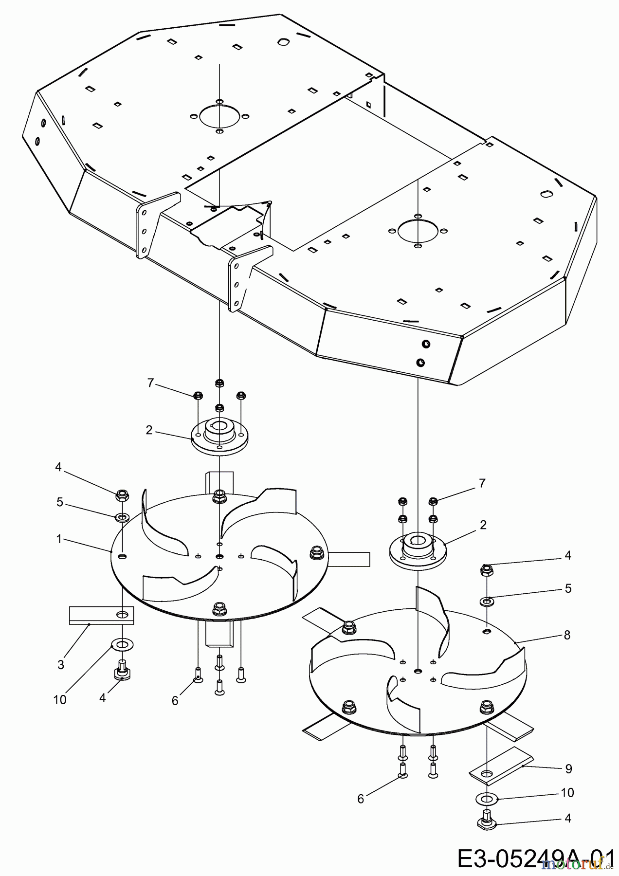 MTD Zubehör Zubehör Kompakttraktoren Mähwerke für CC 3000 RD Serie (Hochgrasmähwerk 40