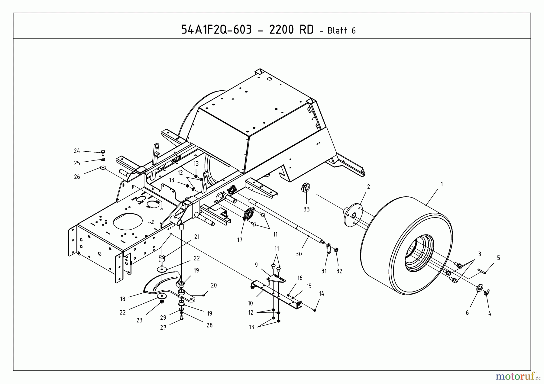  Cub Cadet Kompakttraktoren CC 2200 RD 2 WD 54A1F2Q-603  (2010) Lenkung, Räder hinten