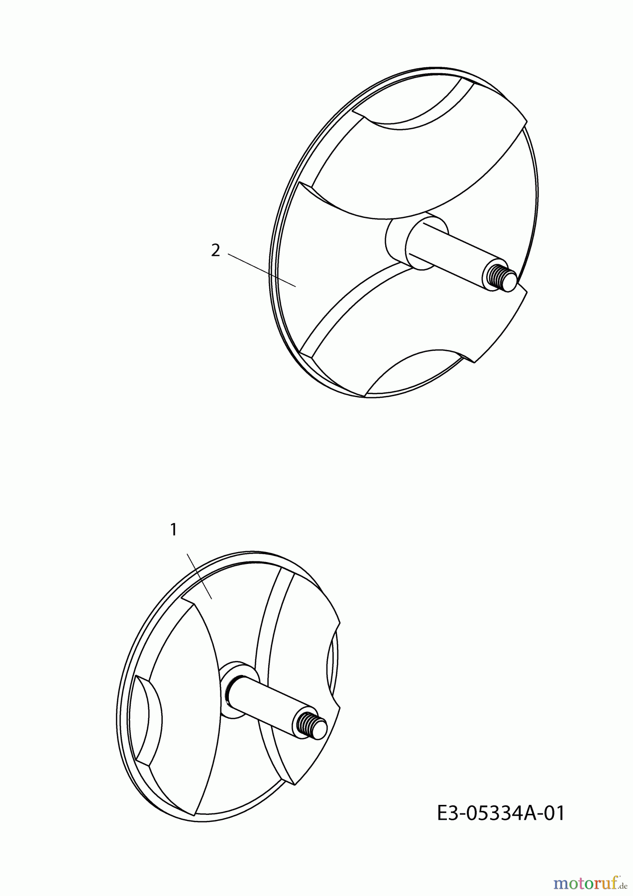  Terradena Elektromäher EM 1300 18D-Z1F-651  (2010) Radkappen