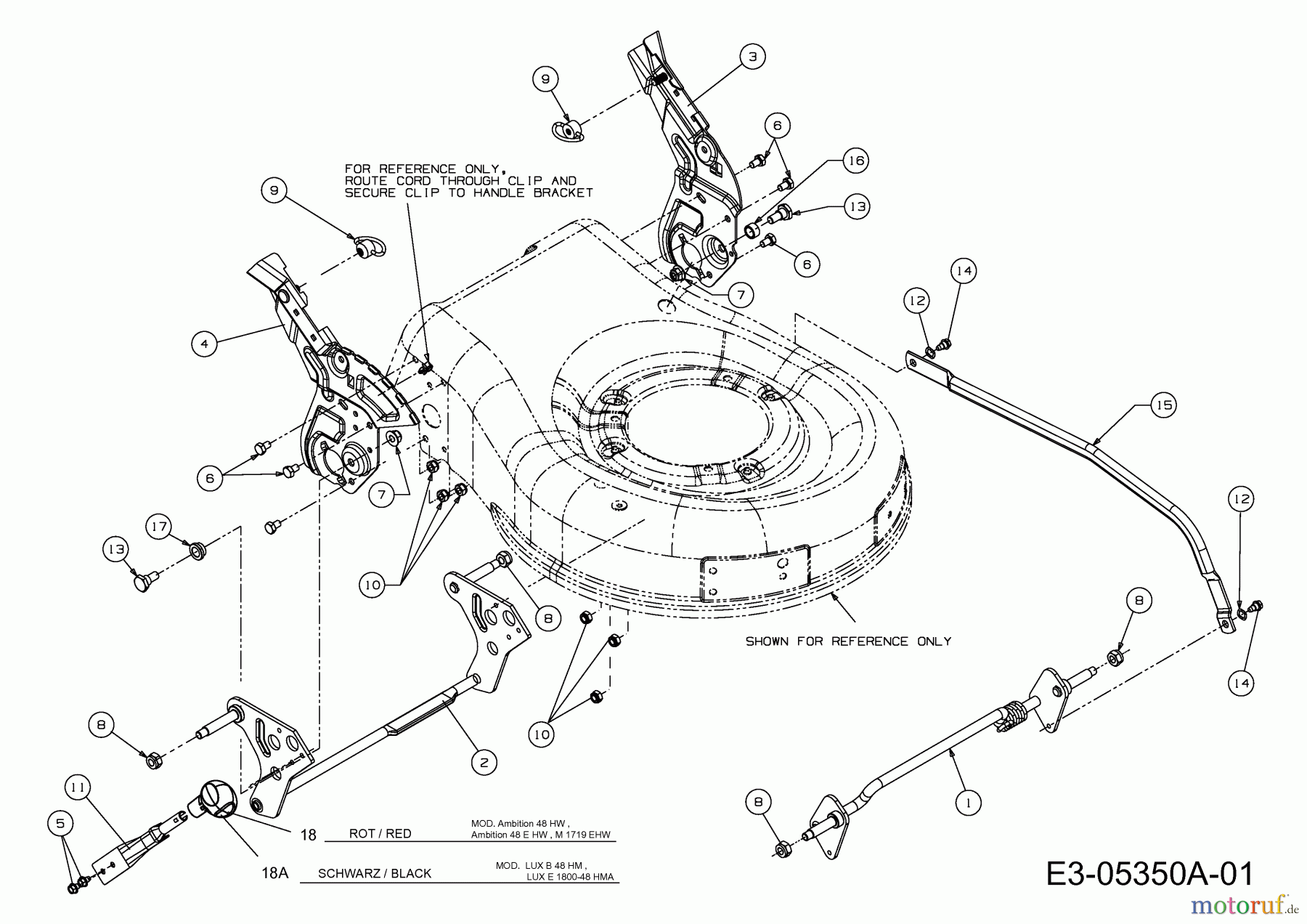  Lux Tools Motormäher B 48 HM 11C-128R694  (2012) Höhenverstellung