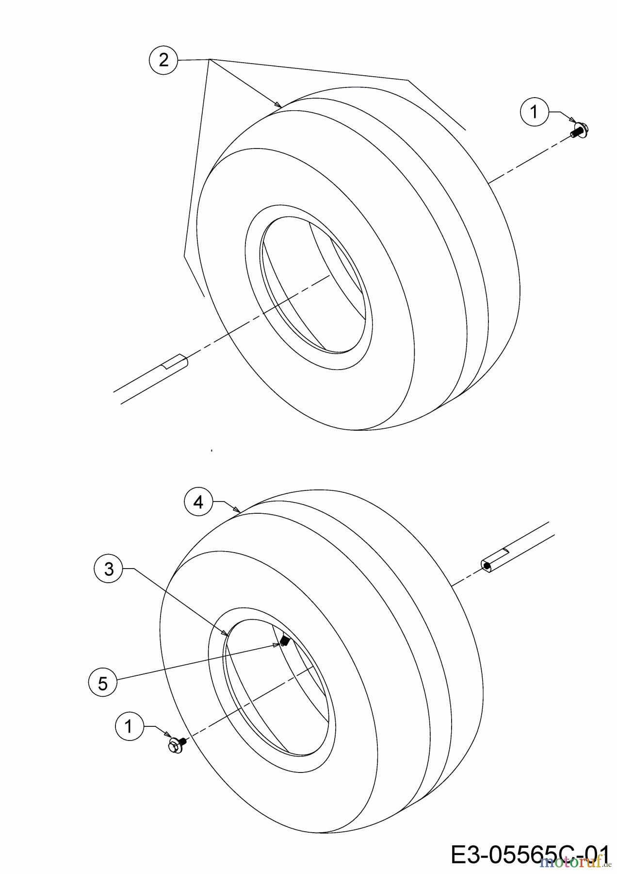  Greenbase Rasentraktoren V 170 13HN71KE618  (2017) Räder hinten