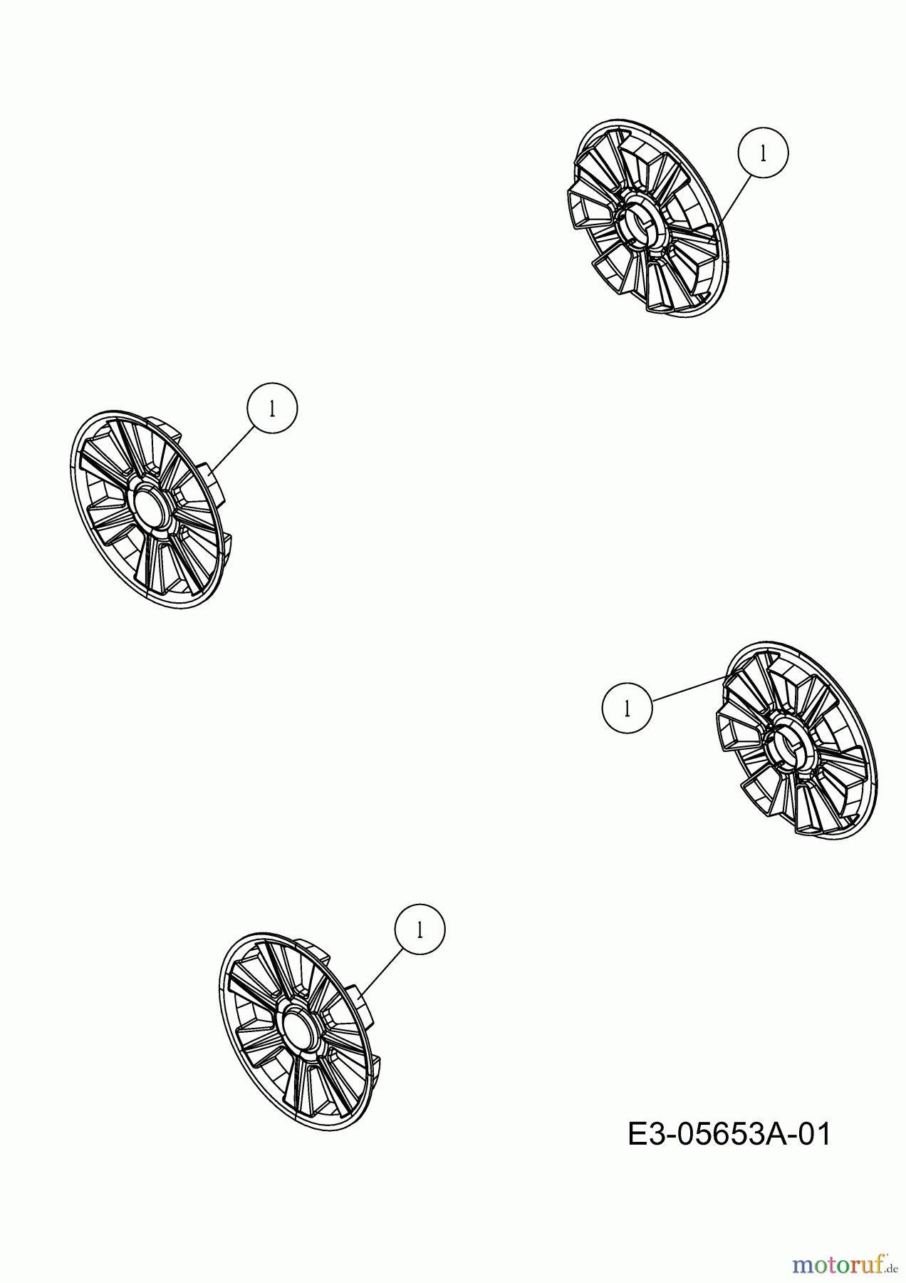  M Tech Motormäher mit Antrieb M 5355 SP 12C-84M1605  (2010) Radkappen