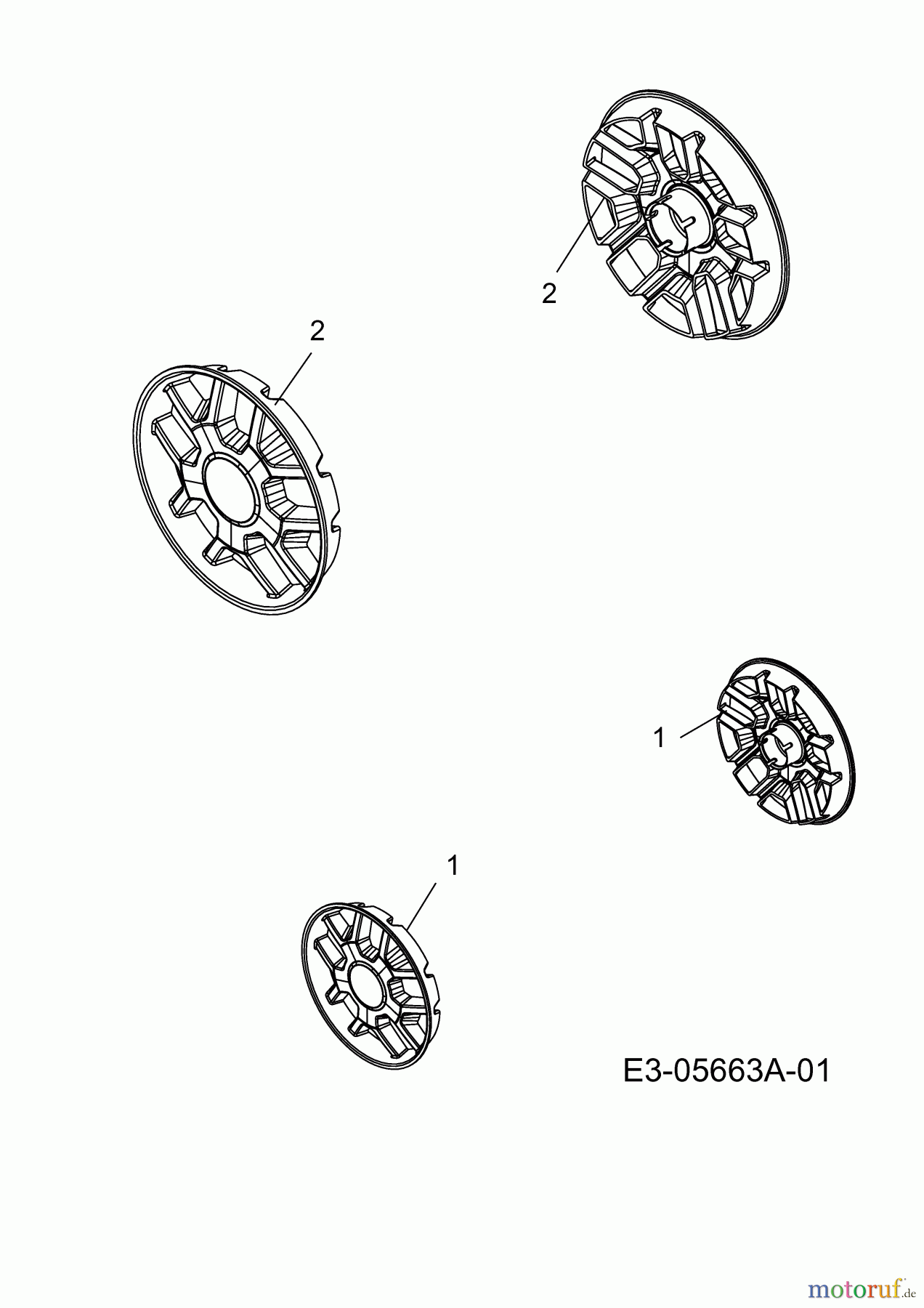  Mac Allister Motormäher mit Antrieb MBR 18053 HW 12AI867D668  (2011) Radkappen