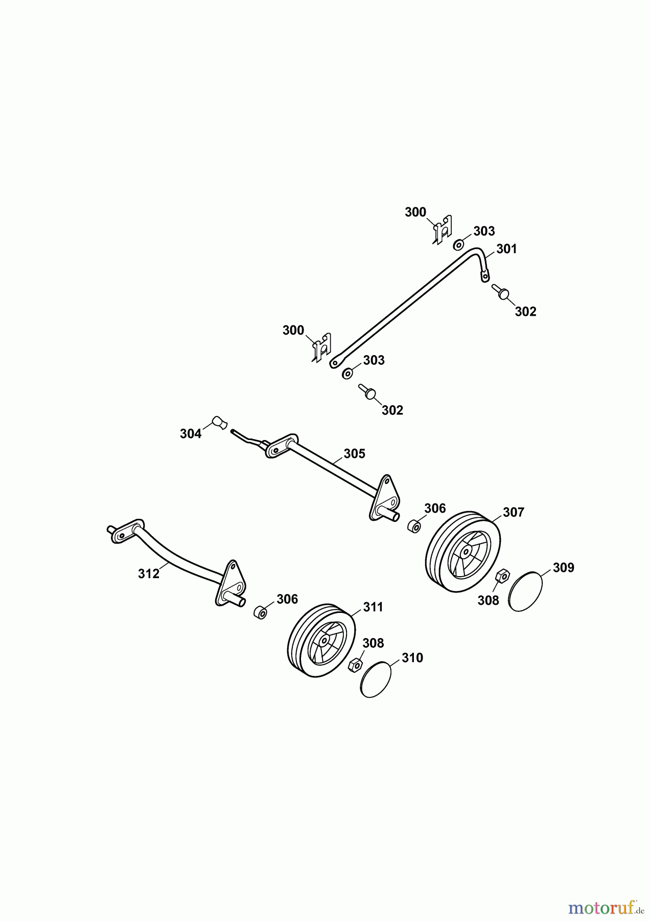  Gutbrod Motormäher HB 42 11AWA4M2690  (2010) Räder, Schnitthöhenverstellung