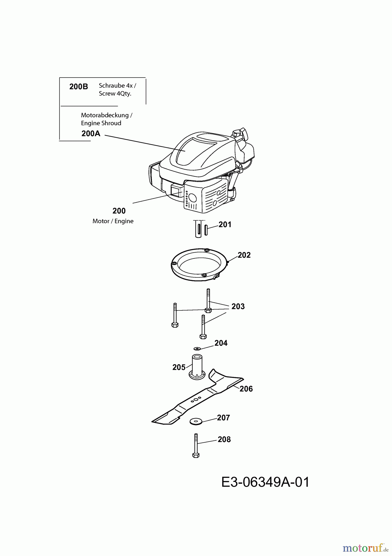  Yard-Man Motormäher YM 5519 PO-L 11AWB5M1643  (2010) Messer, Motor