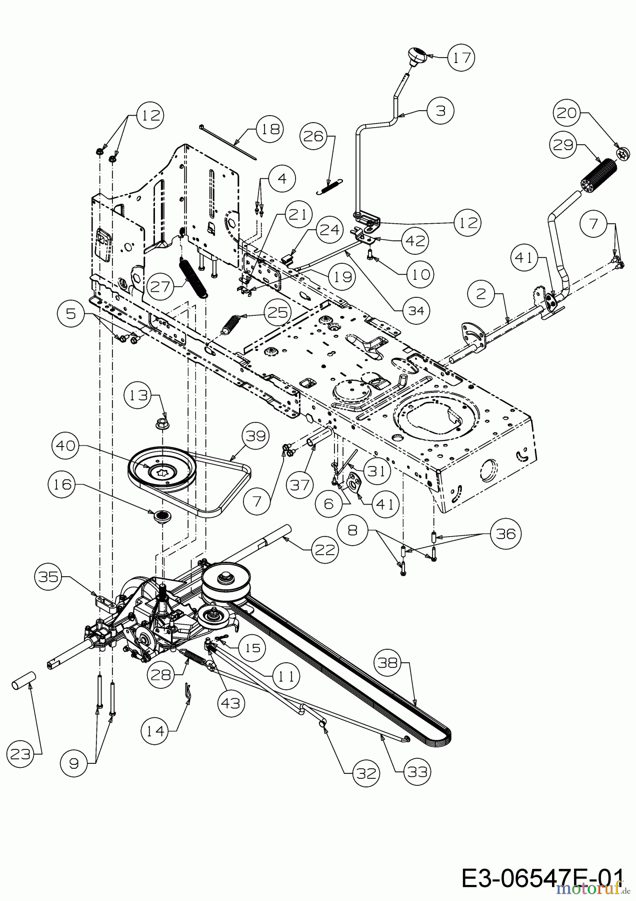  MTD Rasentraktoren DL 960 T 13H276KF677  (2018) Fahrantrieb
