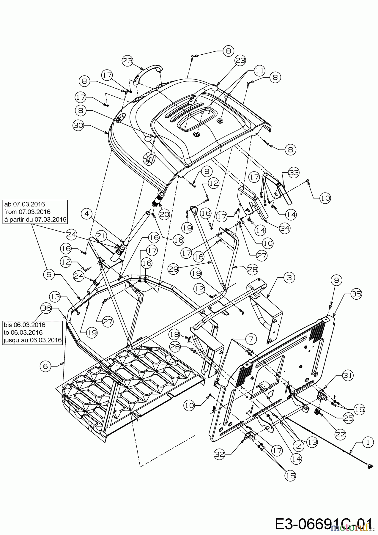  Massey Ferguson Rasentraktoren MF 36-16 RH 13HD99GE695  (2016) Grasfangeinrichtung