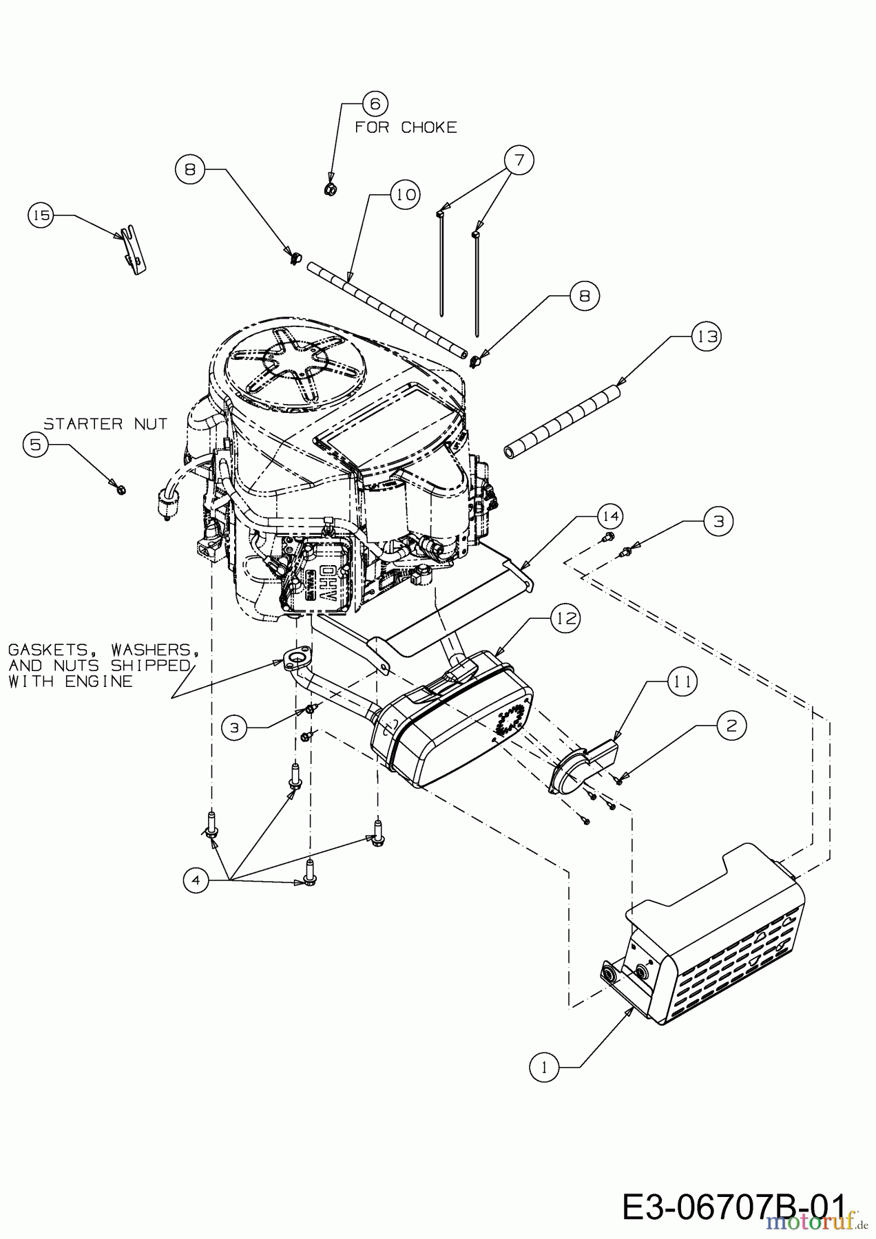  Cub Cadet Gartentraktoren CC 1224 KHP 14BI94AP603  (2012) Motorzubehör