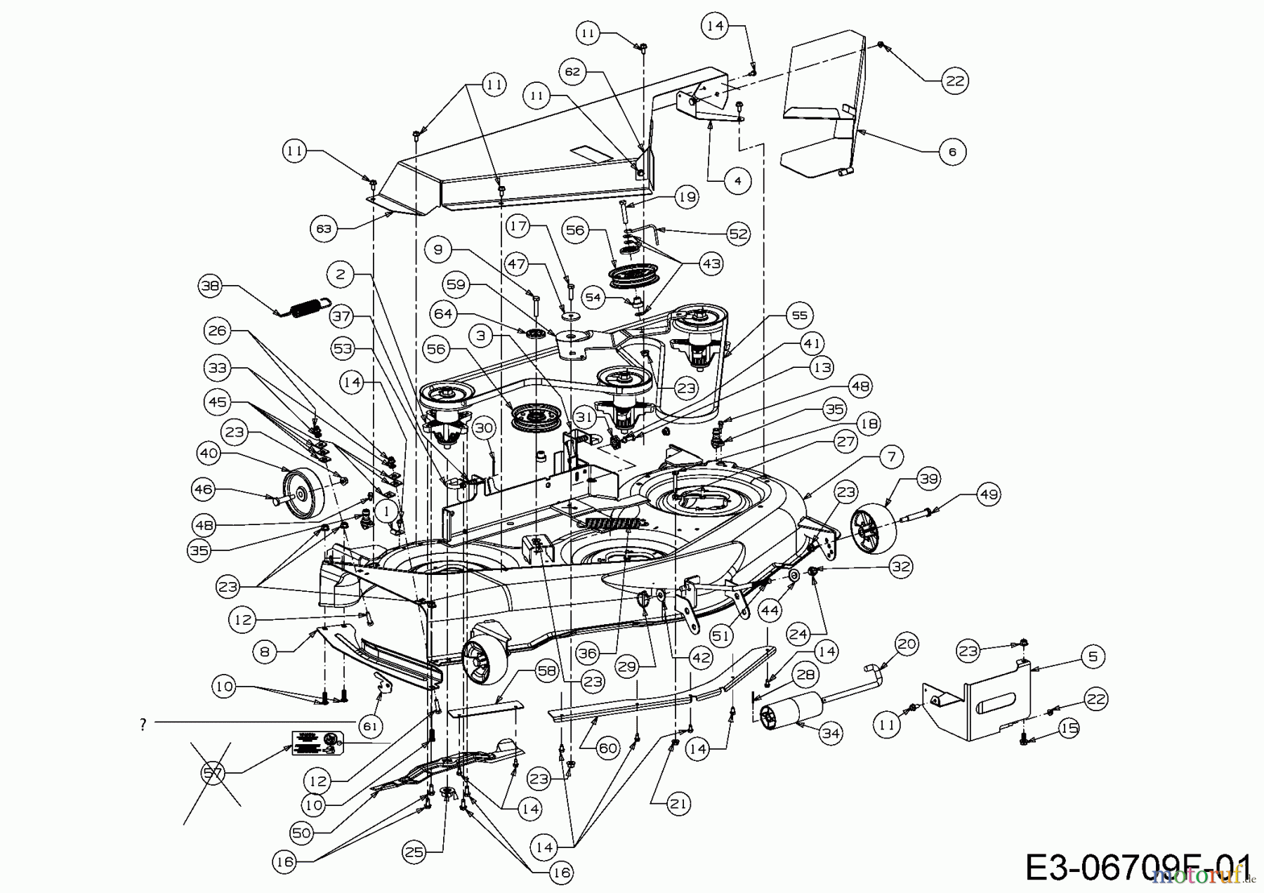  Cub Cadet Gartentraktoren CC 1224 KHP 14HQ94AP603  (2016) Mähwerk P (50