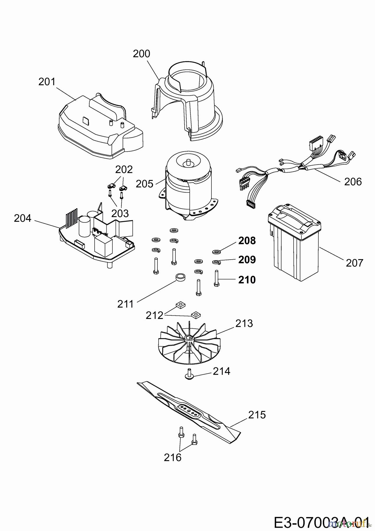  Sentar Akkumäher SE 37 LI 18AWG3D-663  (2011) Messer, Messeraufnahme, Motor