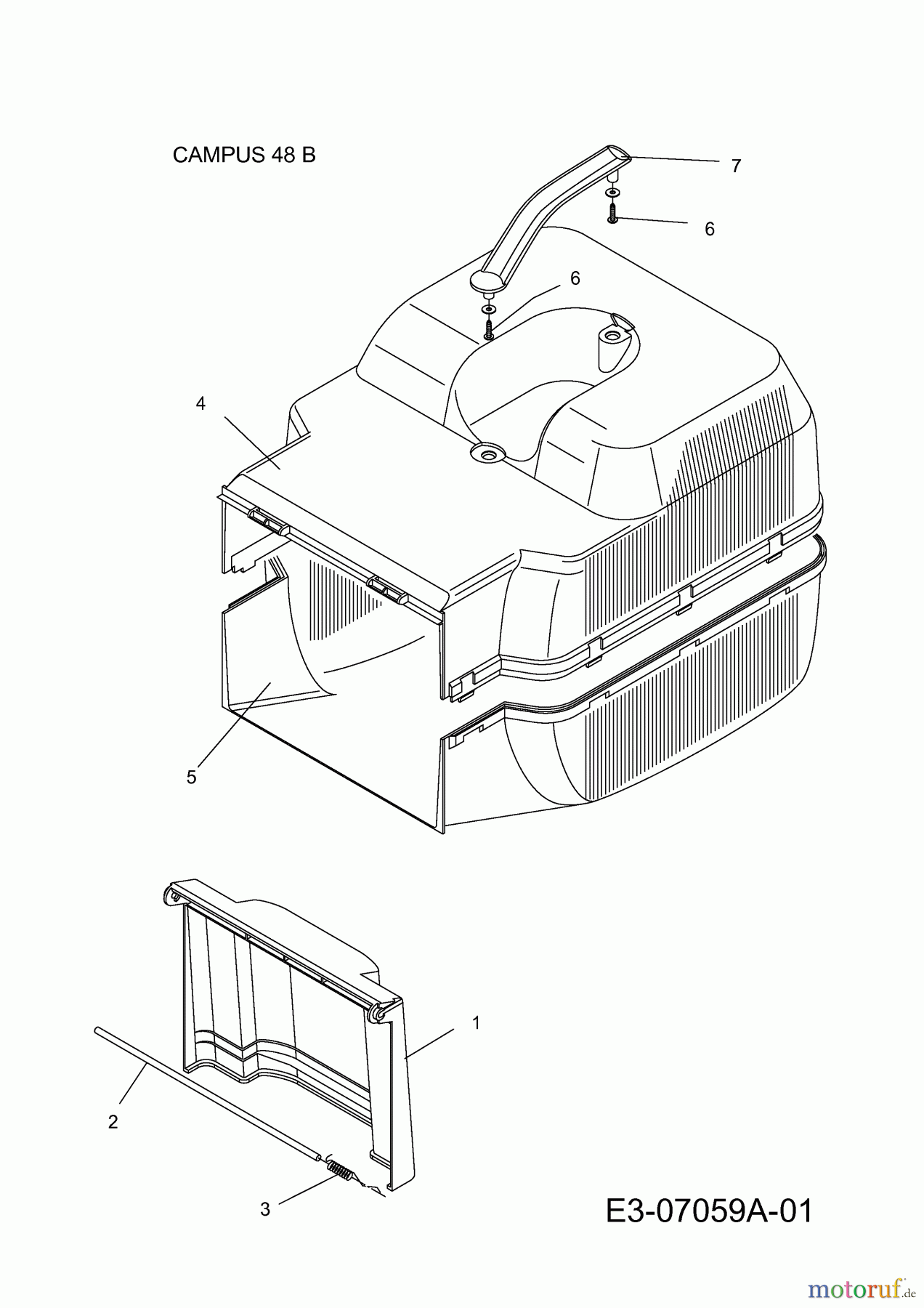  Wolf-Garten Motormäher Campus 48 B 11ABC2JS650  (2011) Grasfangkorb