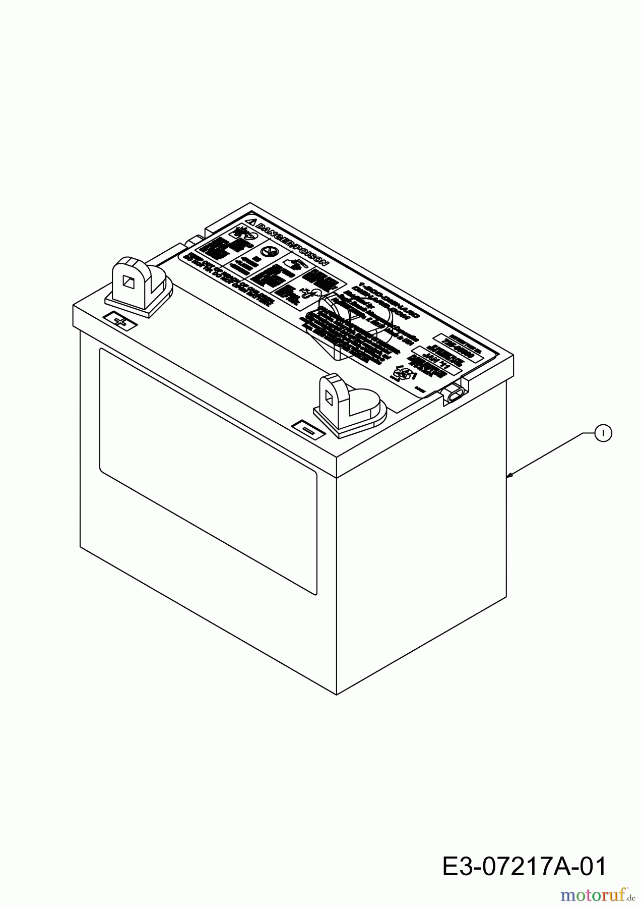 Craftsman Rasentraktoren LT 2000 (Hersteller MTD) 13AJ77SG699 (2011) Batterie