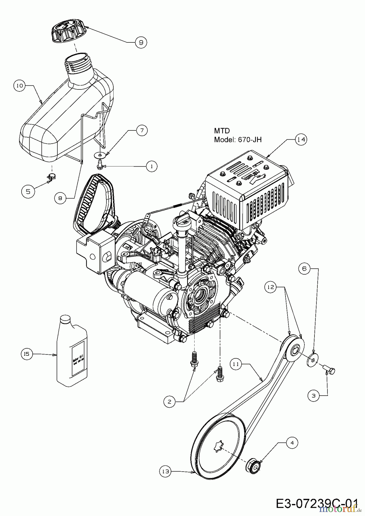 Cub Cadet Schneefräsen 221 LHP 31AR2T6D603  (2017) Keilriemen, Motor, Tank