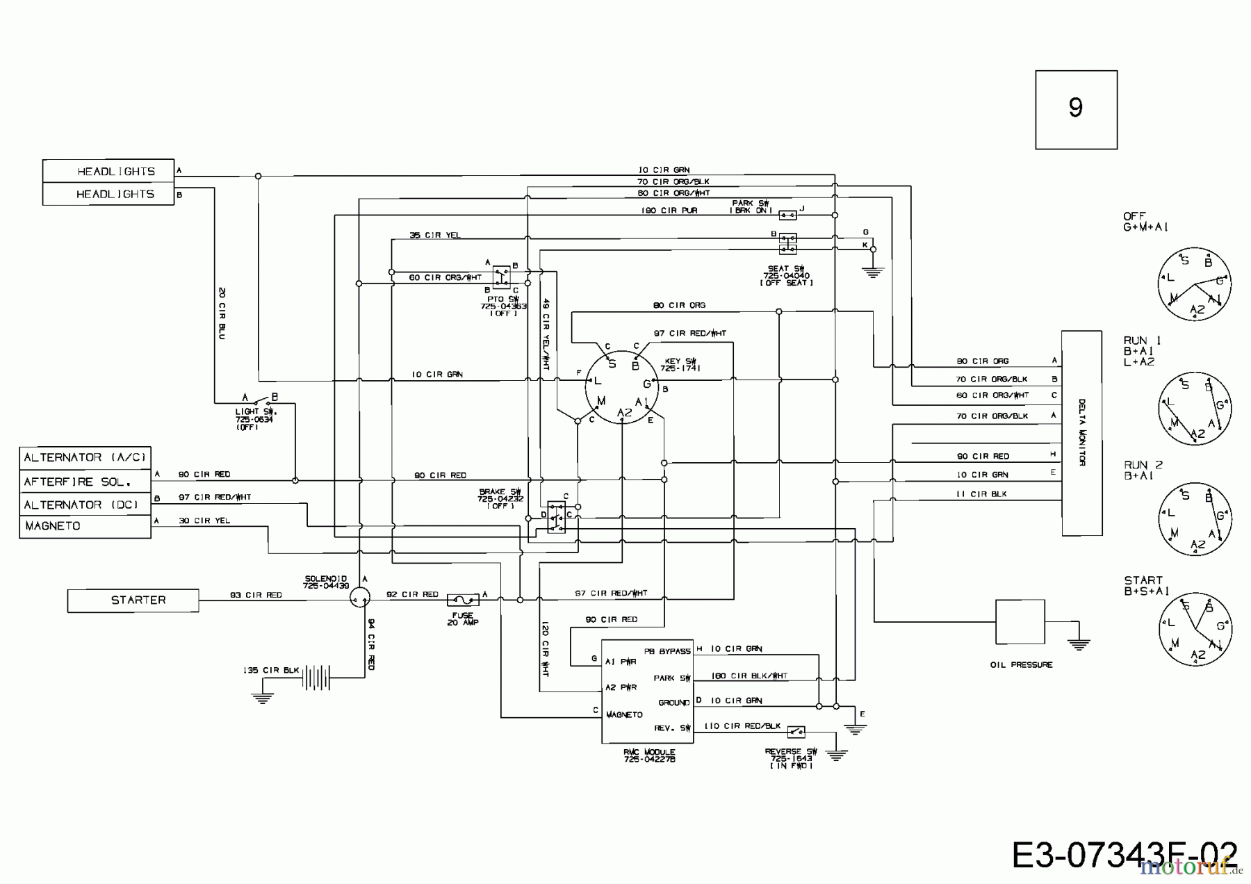  Massey Ferguson Rasentraktoren MF 38-16 SH 13HD93GF695  (2016) Elektroteile, Schaltplan