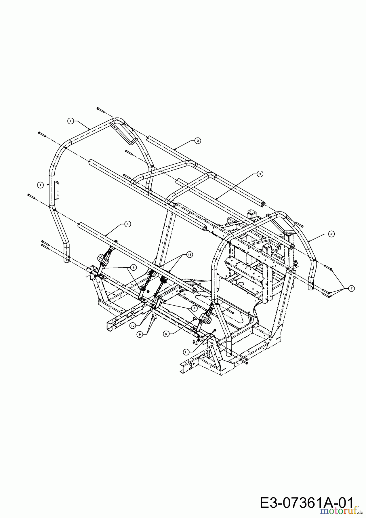  Cub Cadet Utility Vehicle Volunteer 37AK466D603  (2012) Anschnallgurte, Überrollbügel