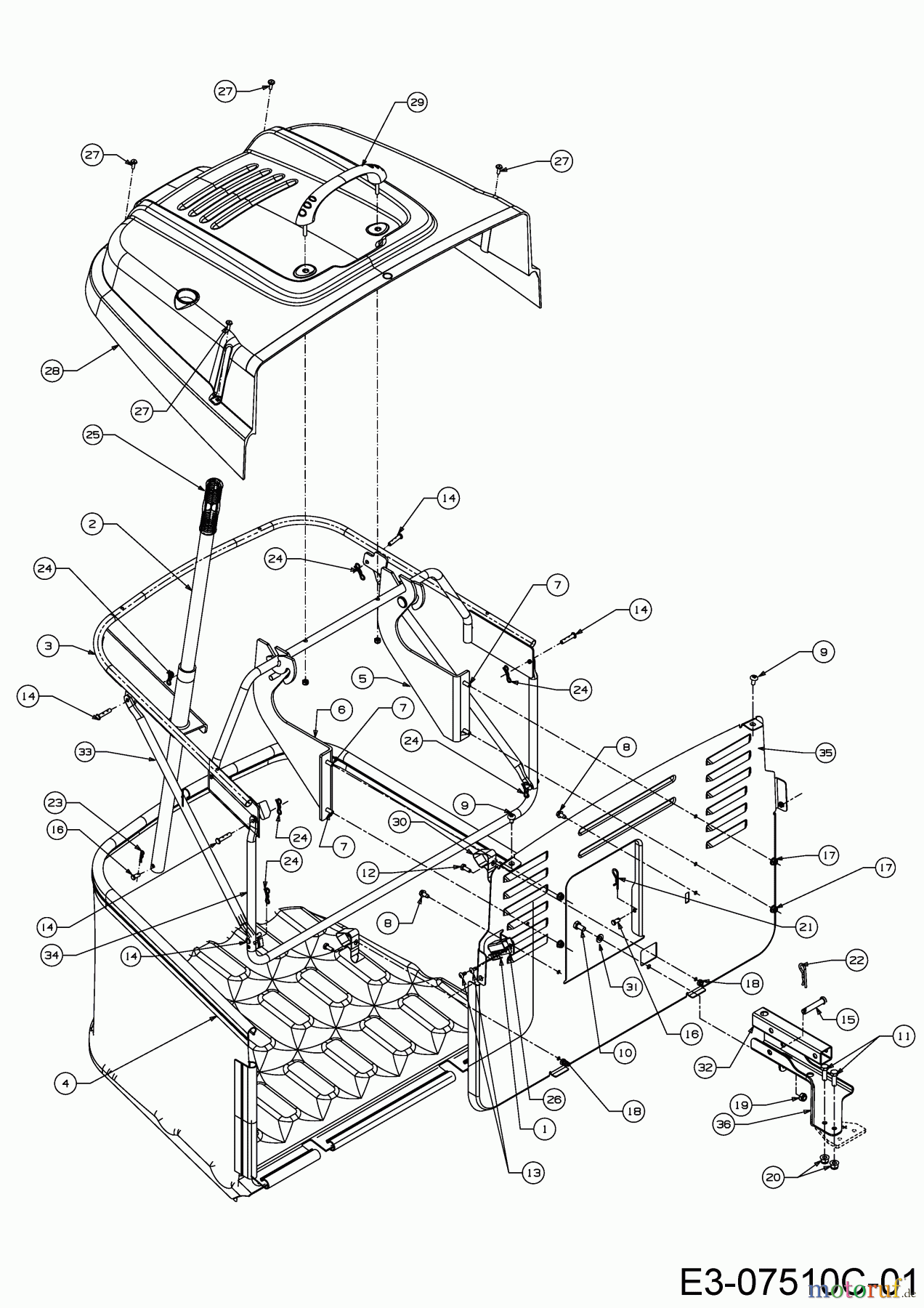  Gartenland Rasentraktoren GL 13.5/92 T 13AH77KE640  (2018) Grasfangeinrichtung