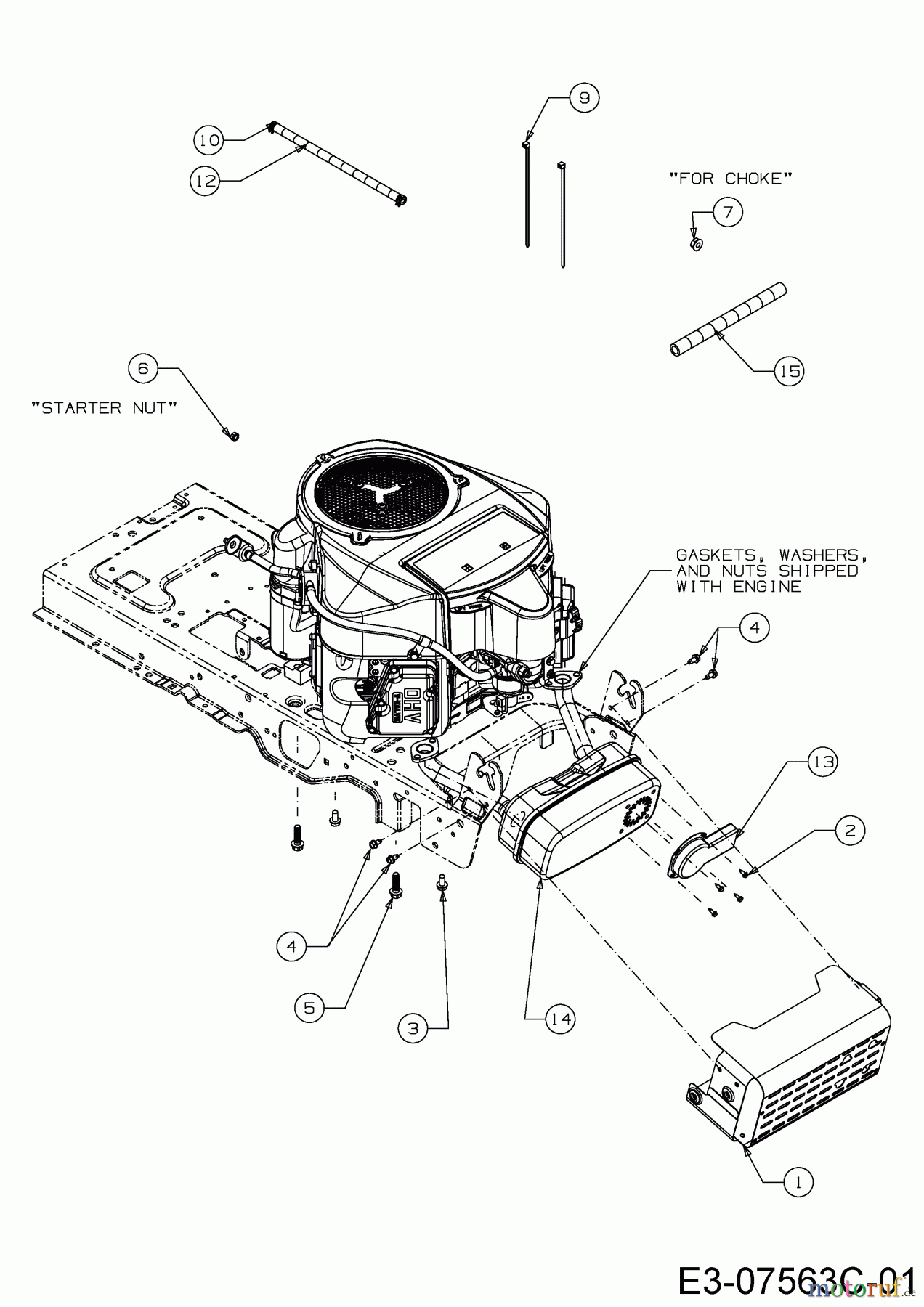  Massey Ferguson Rasentraktoren MF 48-24 RD 13AI91GJ695  (2014) Motorzubehör