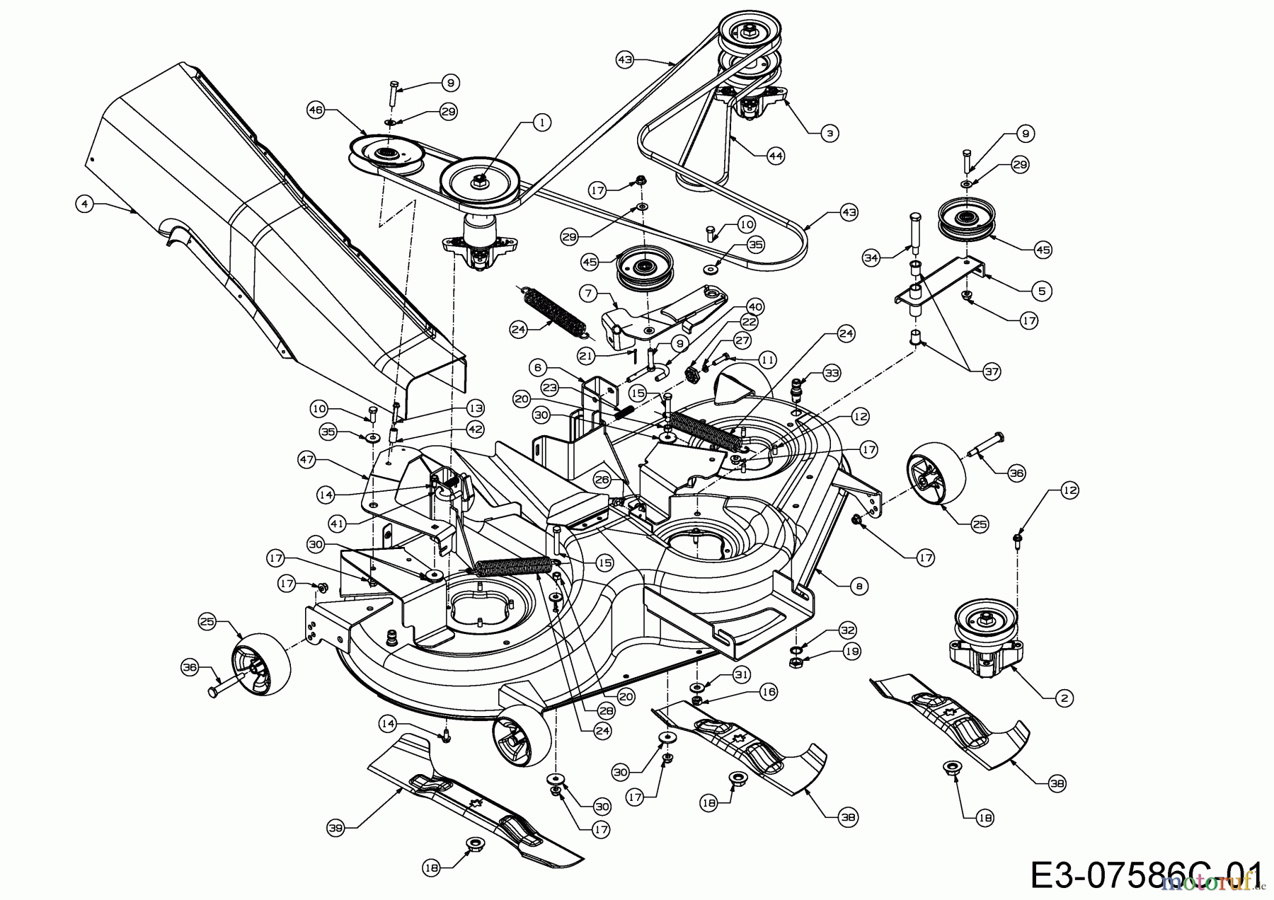  WOLF-Garten Expert Rasentraktoren Expert 122.240 H 13HI91WJ650  (2014) Mähwerk J (48