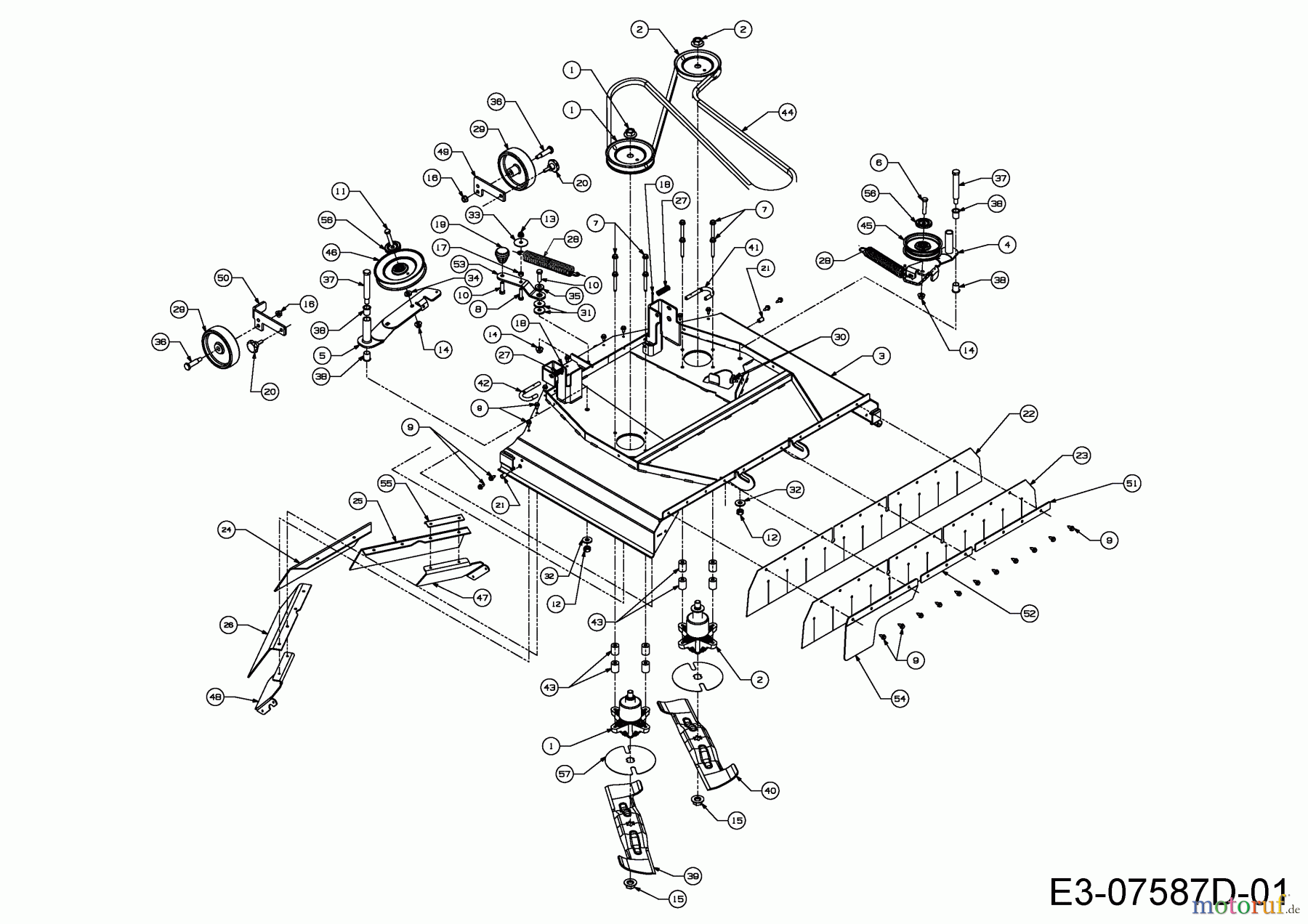  Massey Ferguson Rasentraktoren MF 36-22 HG 13HP91GI695  (2015) Mähwerk I (36