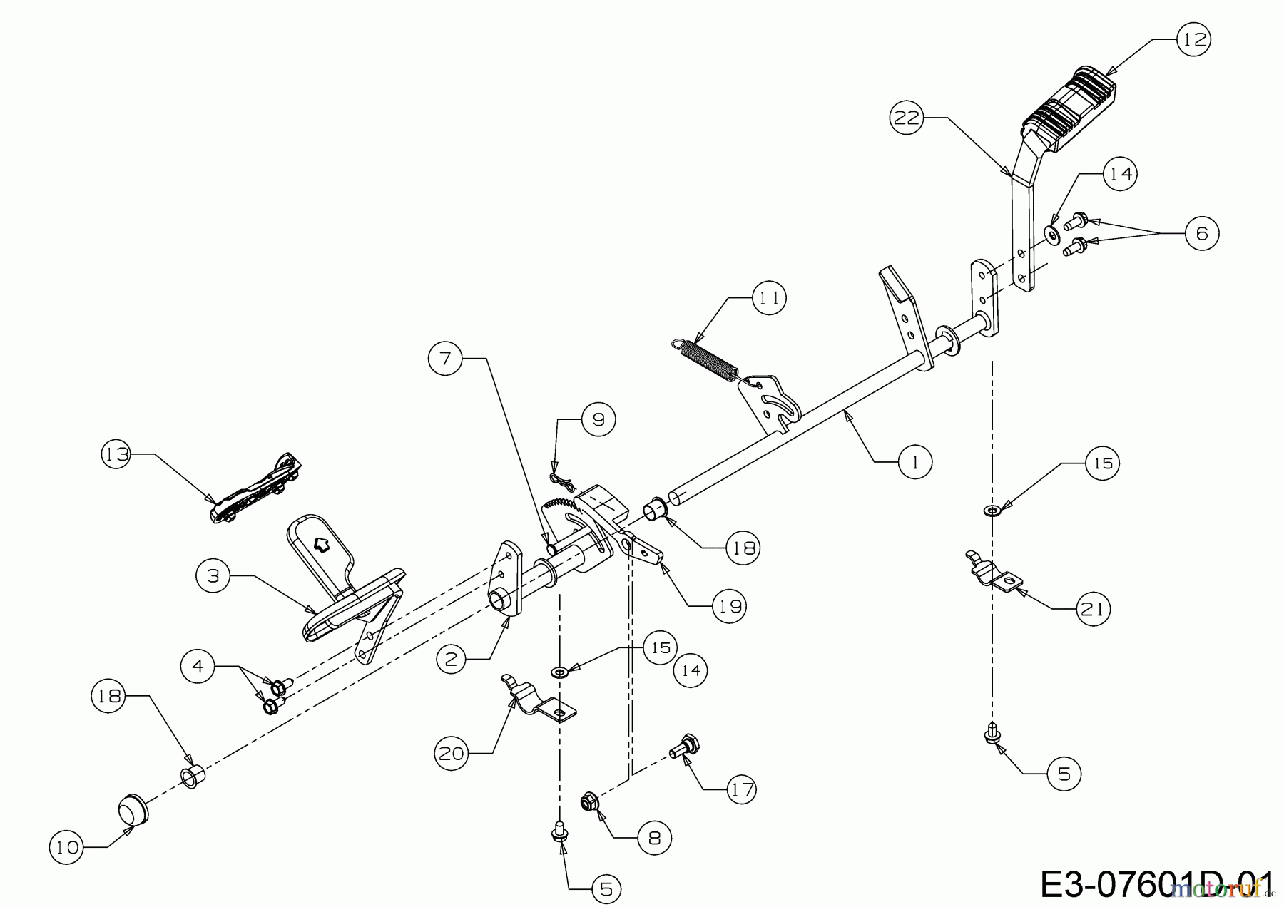  Gutbrod Rasentraktoren GLX 105 RH-K 13HI91GN690  (2016) Pedale