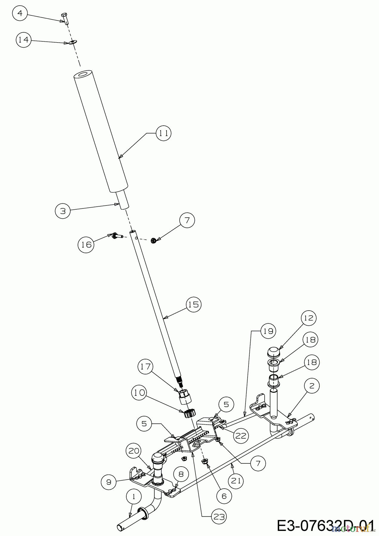  Wolf-Garten Rasentraktoren Scooter Mini / RDE 60 M 13A326SC650M  (2017) Lenkung