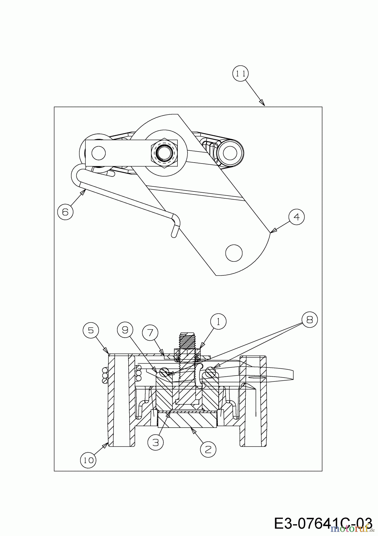  Wolf-Garten Rasentraktoren Scooter Mini / RDE 60 M 13A326SC650F  (2015) Bremse