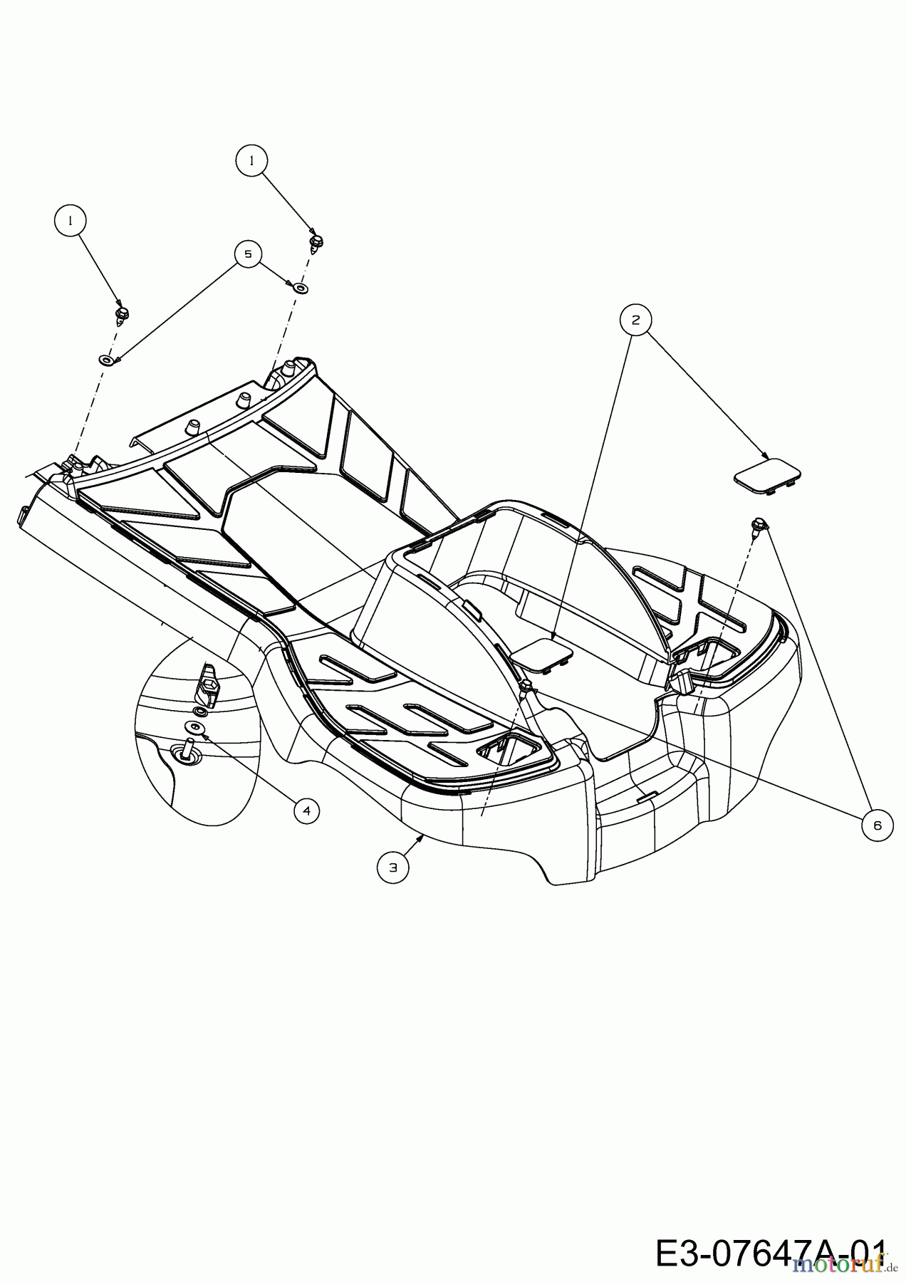 MTD Rasentraktoren Minirider 76 SD 13A226JD600  (2012) Trittbrett