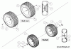 MTD Minirider 76 SD 13A226JD600 (2012) Listas de piezas de repuesto y dibujos Wheels 13x5 + 16x6,5