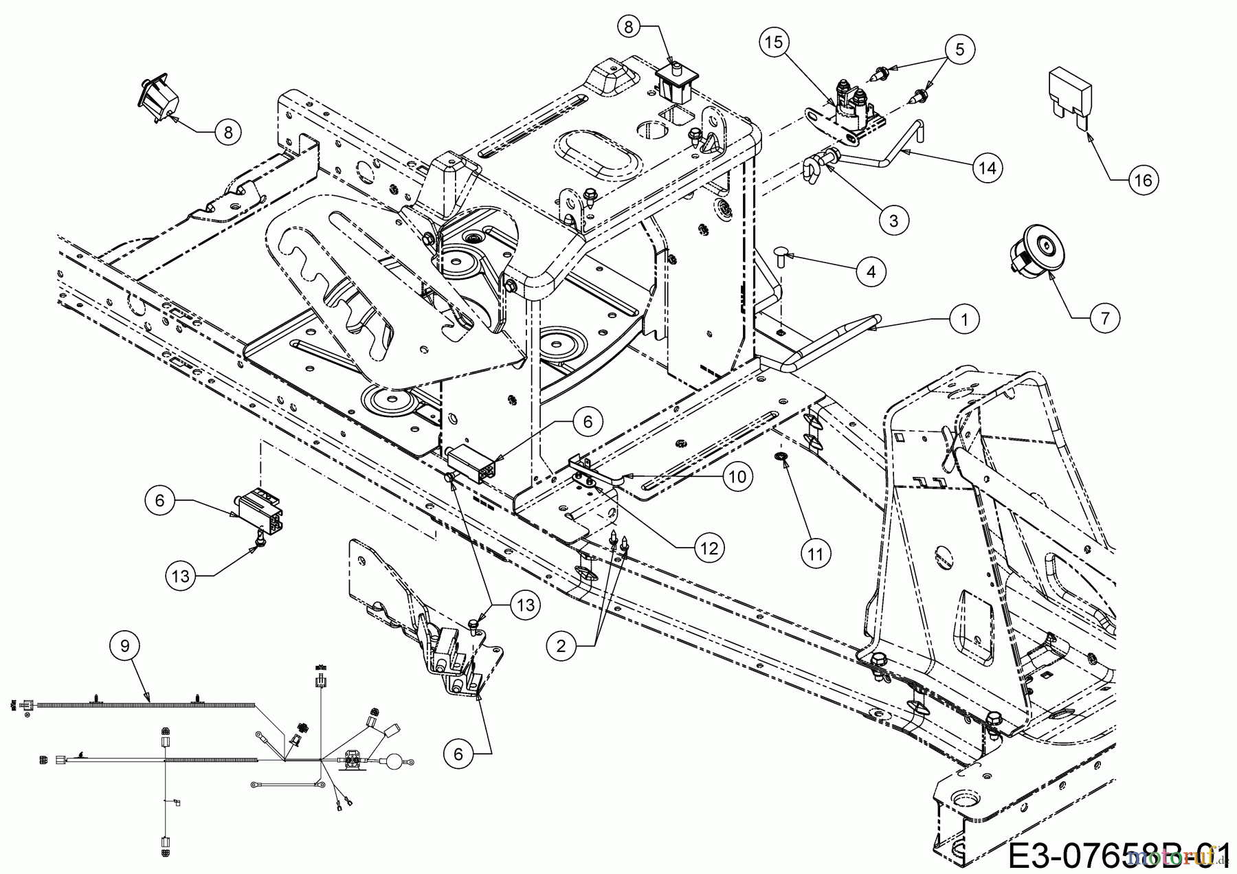  WOLF-Garten Expert Rasentraktoren Scooter Pro 13B226ED650  (2014) Elektroteile