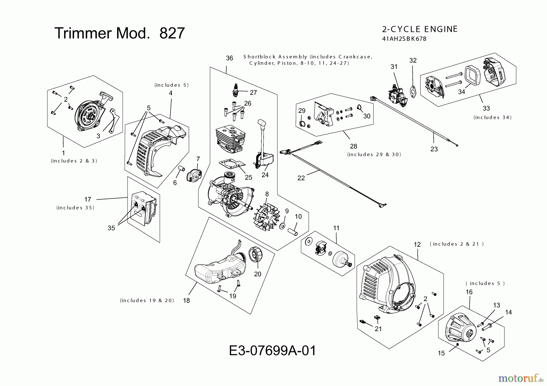 MTD Motorsensen 827 41AD7VTB678 (2013) Motor