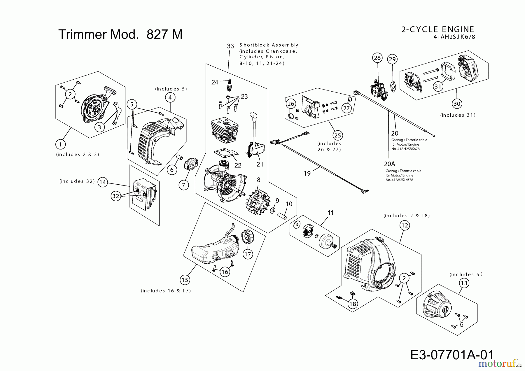  MTD Motorsensen 827 M 41AD7VT-678  (2013) Motor