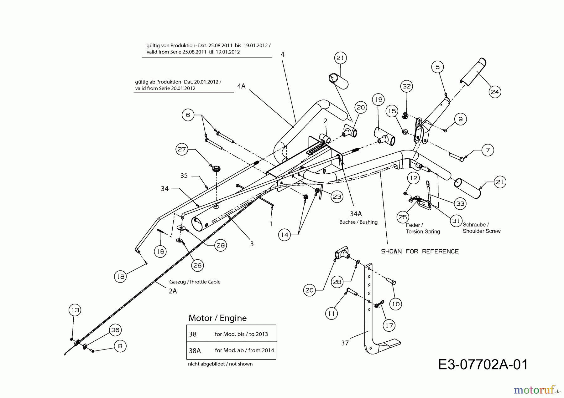  MTD Motorhacken T/450 21AB454B678  (2012) Holm, Motor