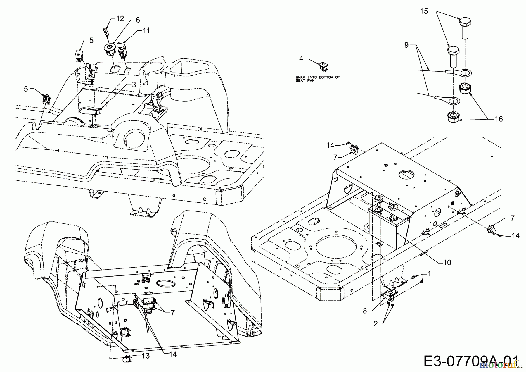  Cub Cadet Zero Turn RZT 50 17WF2ACP603R  (2012) Elektroteile