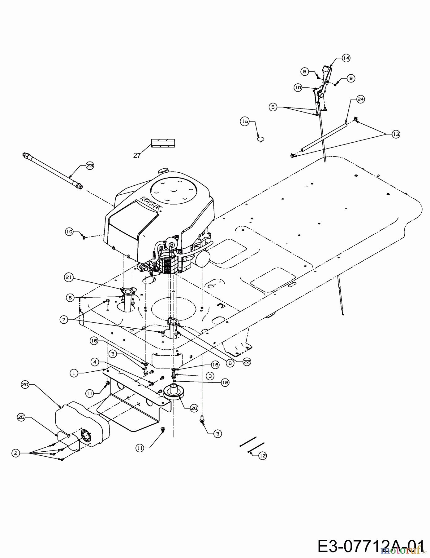  Cub Cadet Zero Turn RZT 50 17AF2ACP330  (2013) Choke- und Gaszug, Motorzubehör
