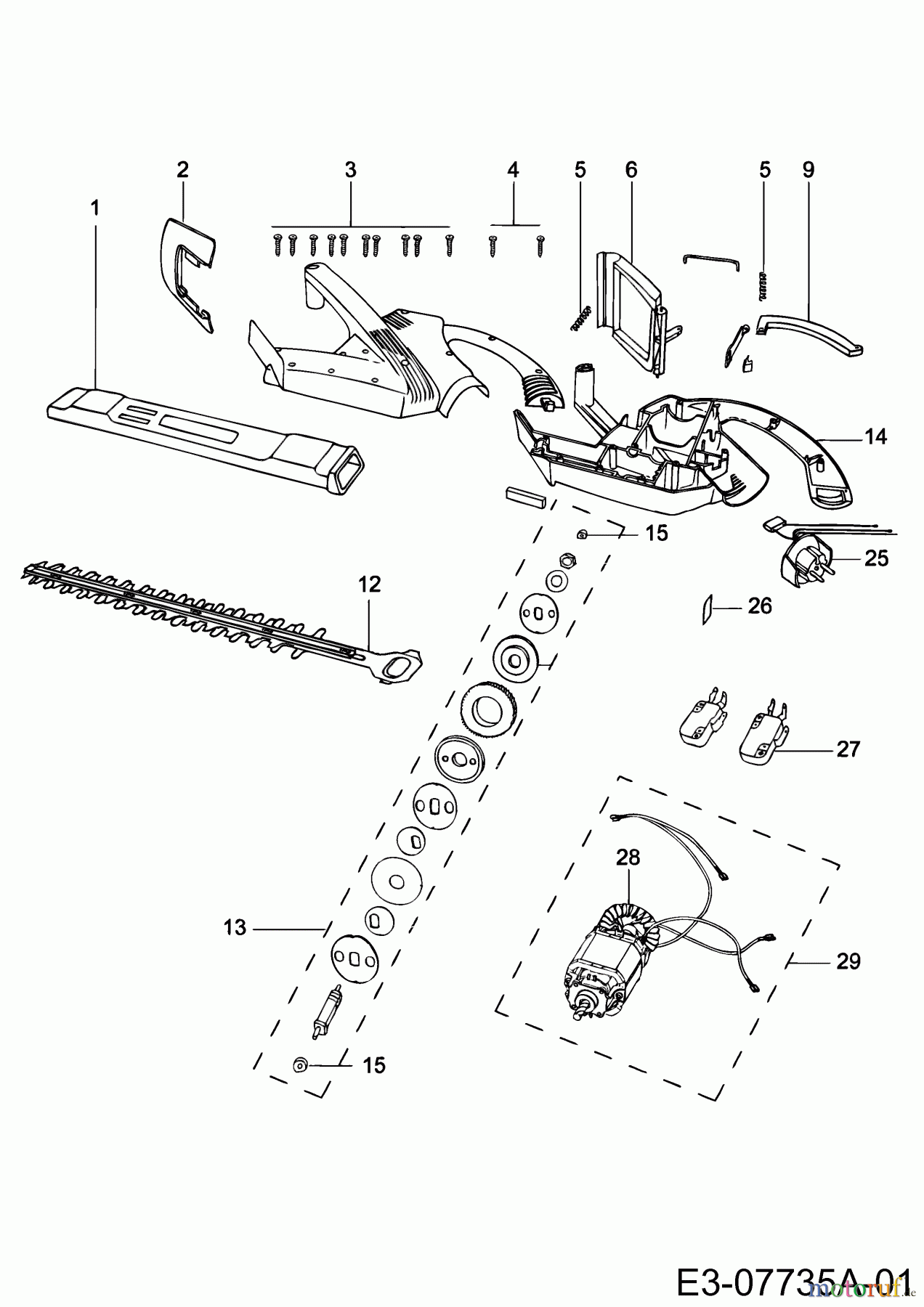  Wolf-Garten Heckenscheren HS 40 E 7493000  (2013) Grundgerät