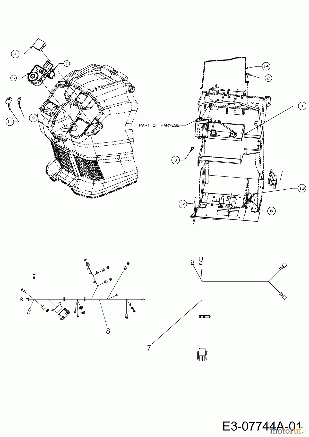  Cub Cadet Gartentraktoren GTX 2100 14A-3GE-603  (2012) Elektroteile
