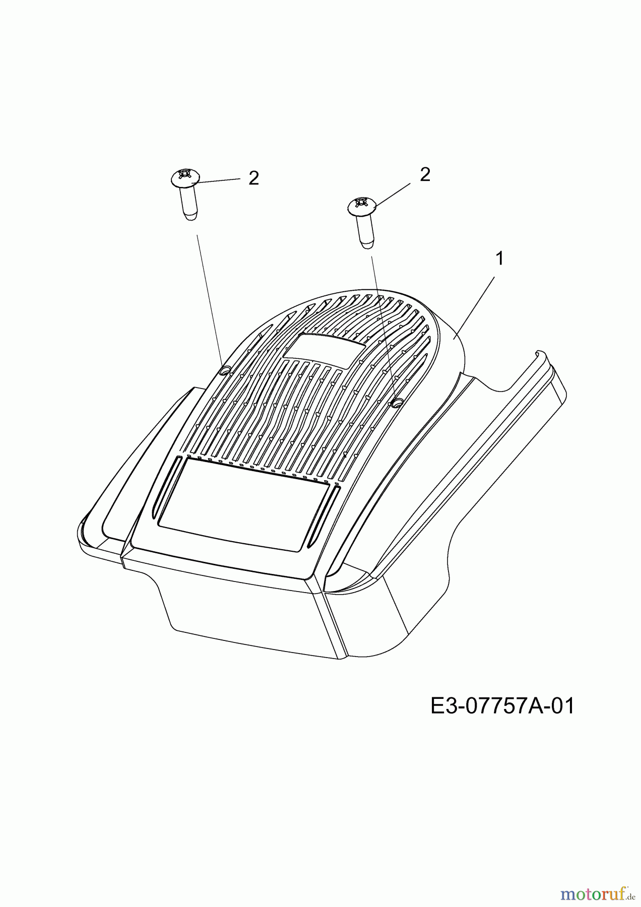  Yard-Man Laubläser, Laubsauger YARD VAC 24A-060F643  (2012) Motorabdeckung
