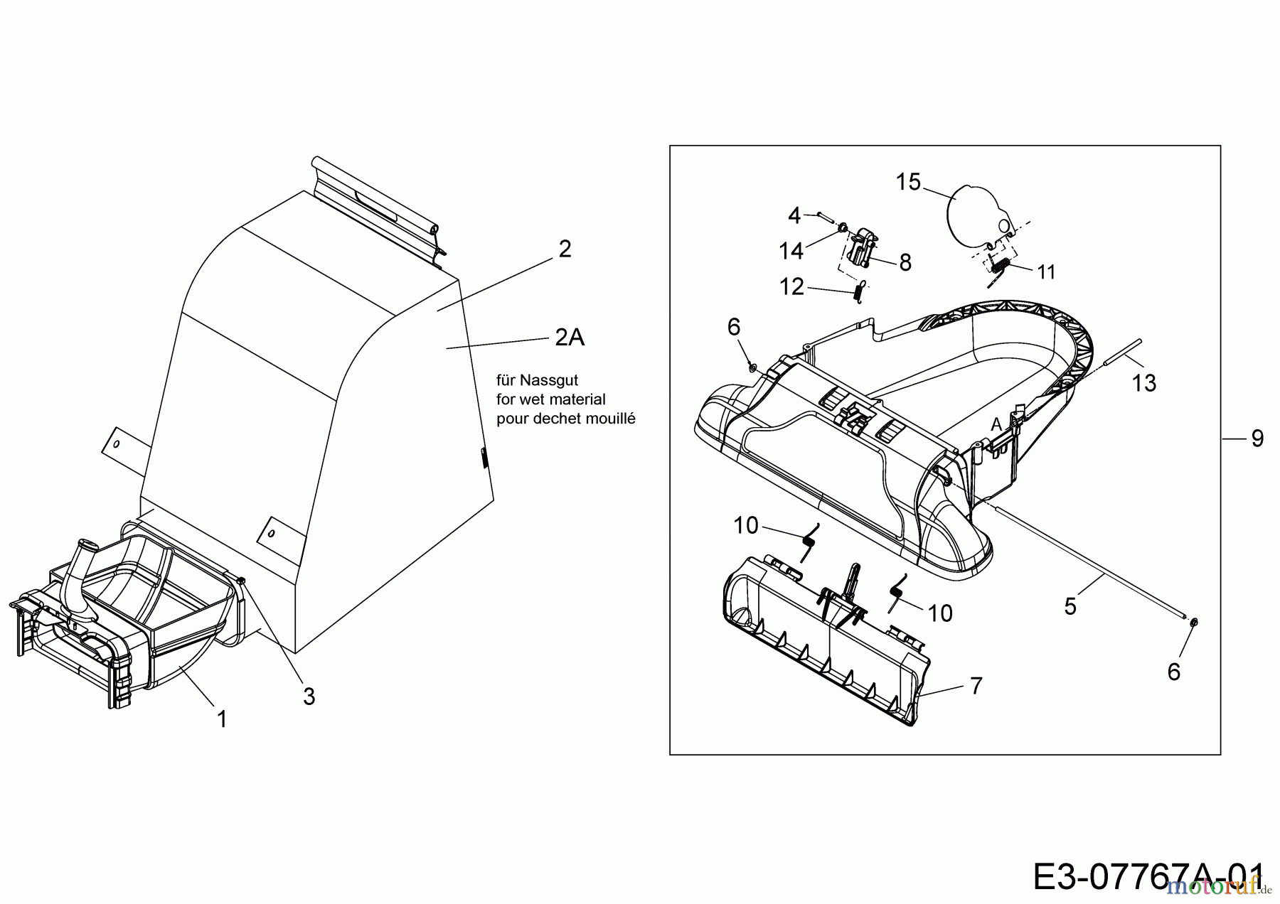  Cub Cadet Laubsauger mit Häckselfunktion CSV 070 24A-07MP710   (2017) Saugdüse, Fangsack