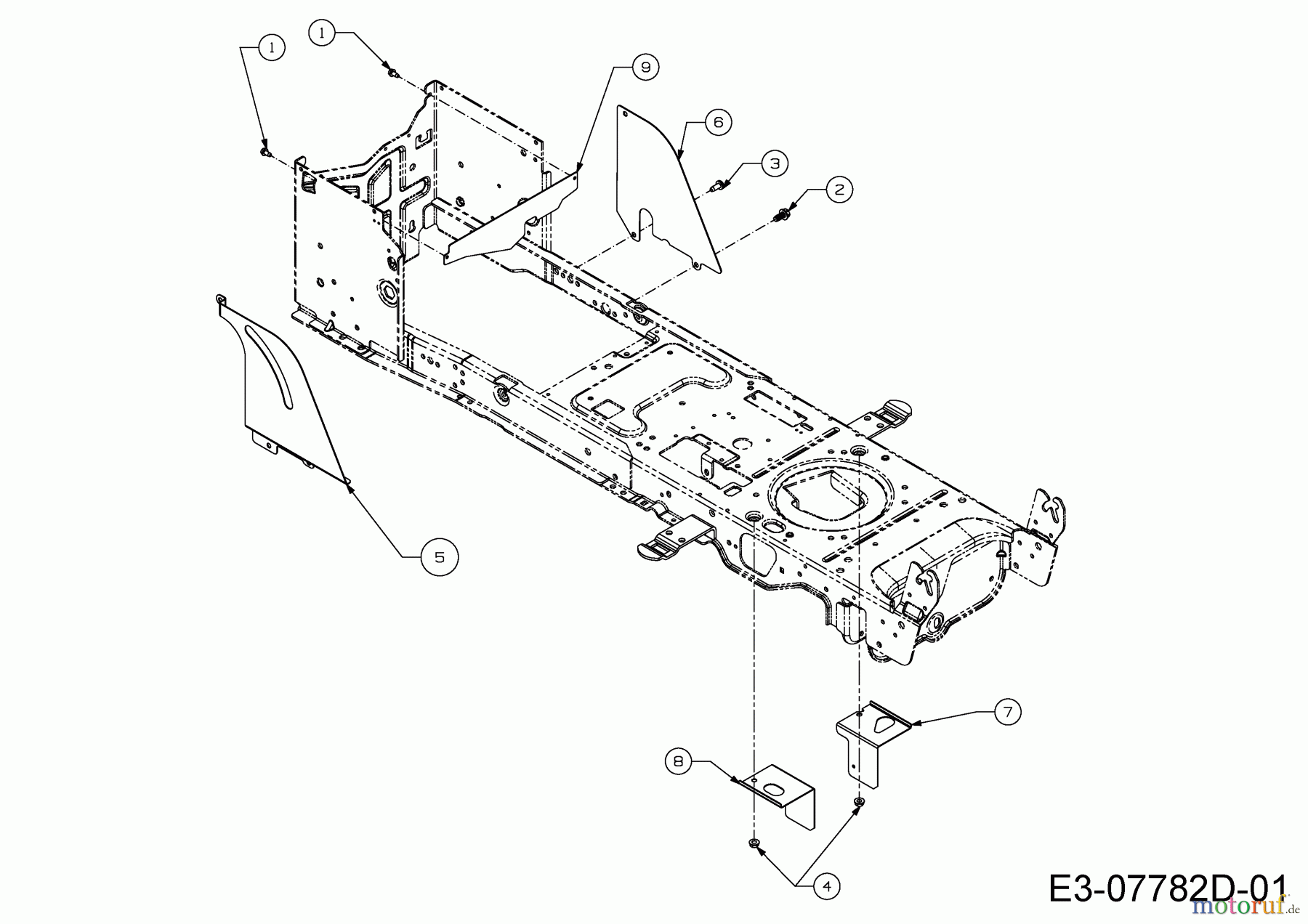  Cub Cadet Rasentraktoren CC 917 AF 13HN90AF603  (2016) Abdeckungen Rahmen