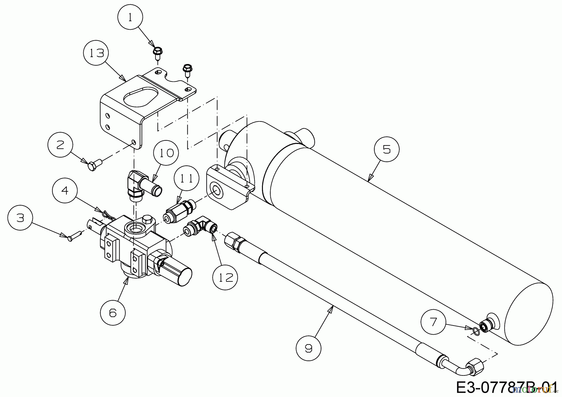  MTD Holzspalter LS 550 24AI550C678  (2017) Hydraulikzylinder