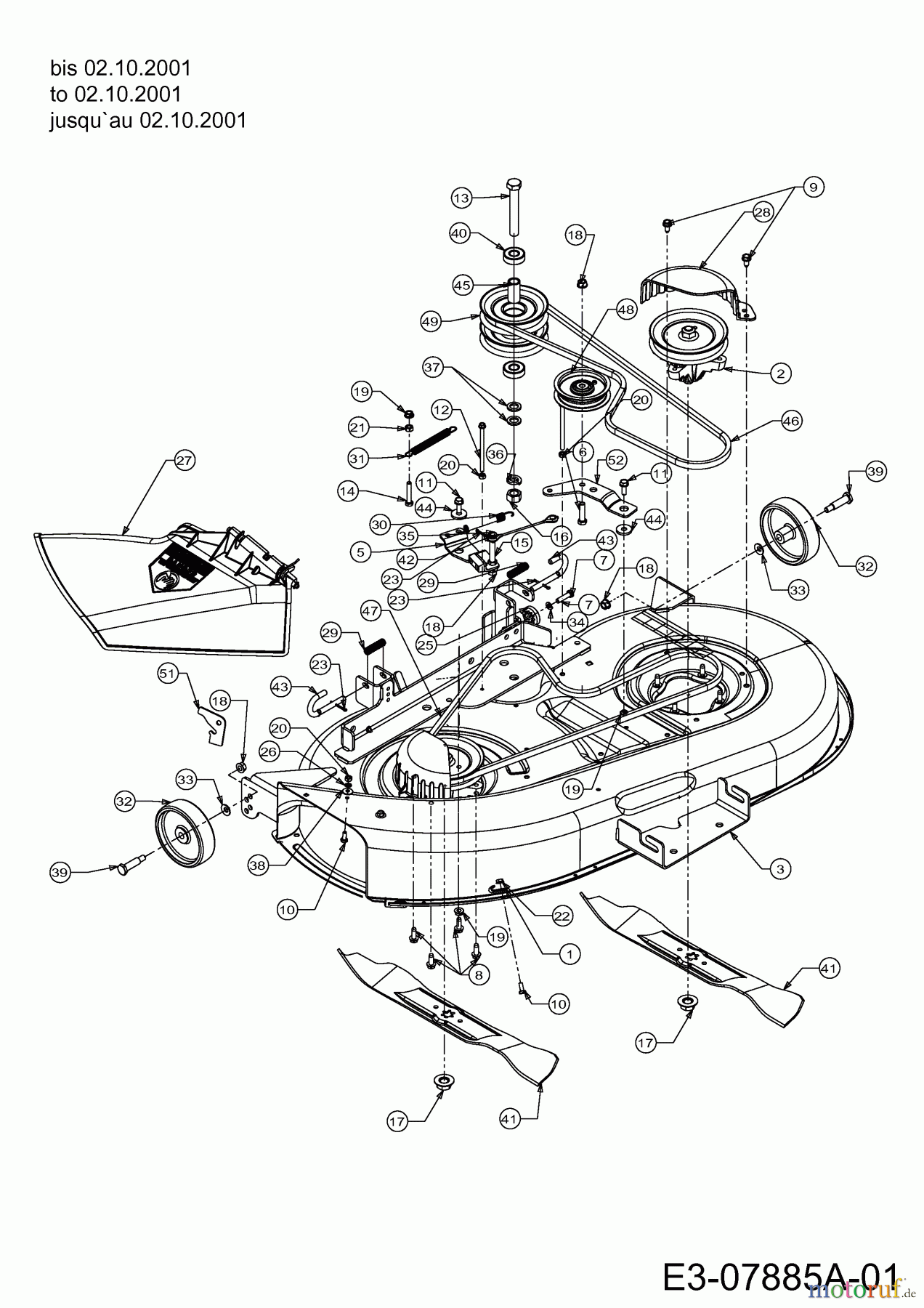  Yard-Man Rasentraktoren AG 6145 13AP604G643  (2000) Mähwerk G (42