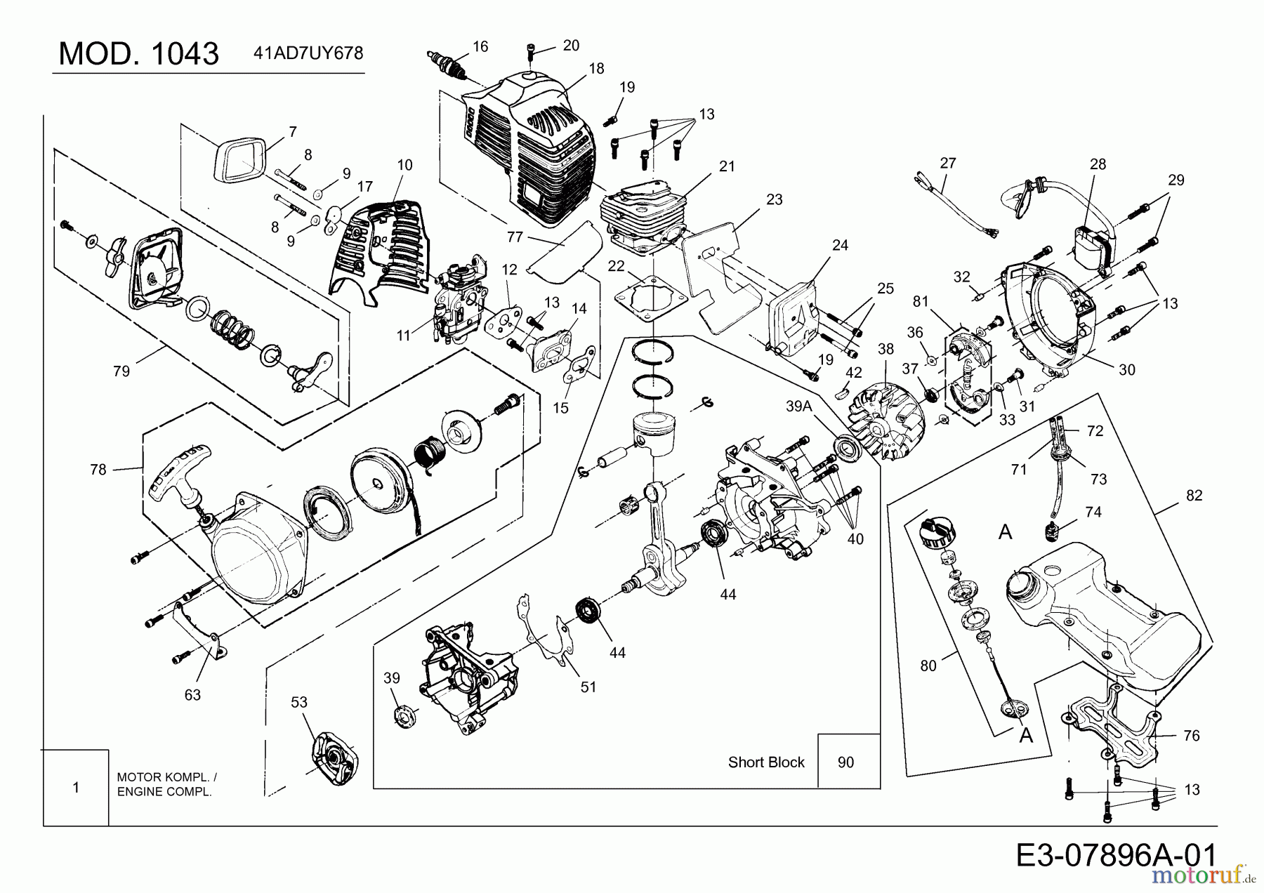MTD Motorsensen 1043 41AD7UYB678 (2016) Motor
