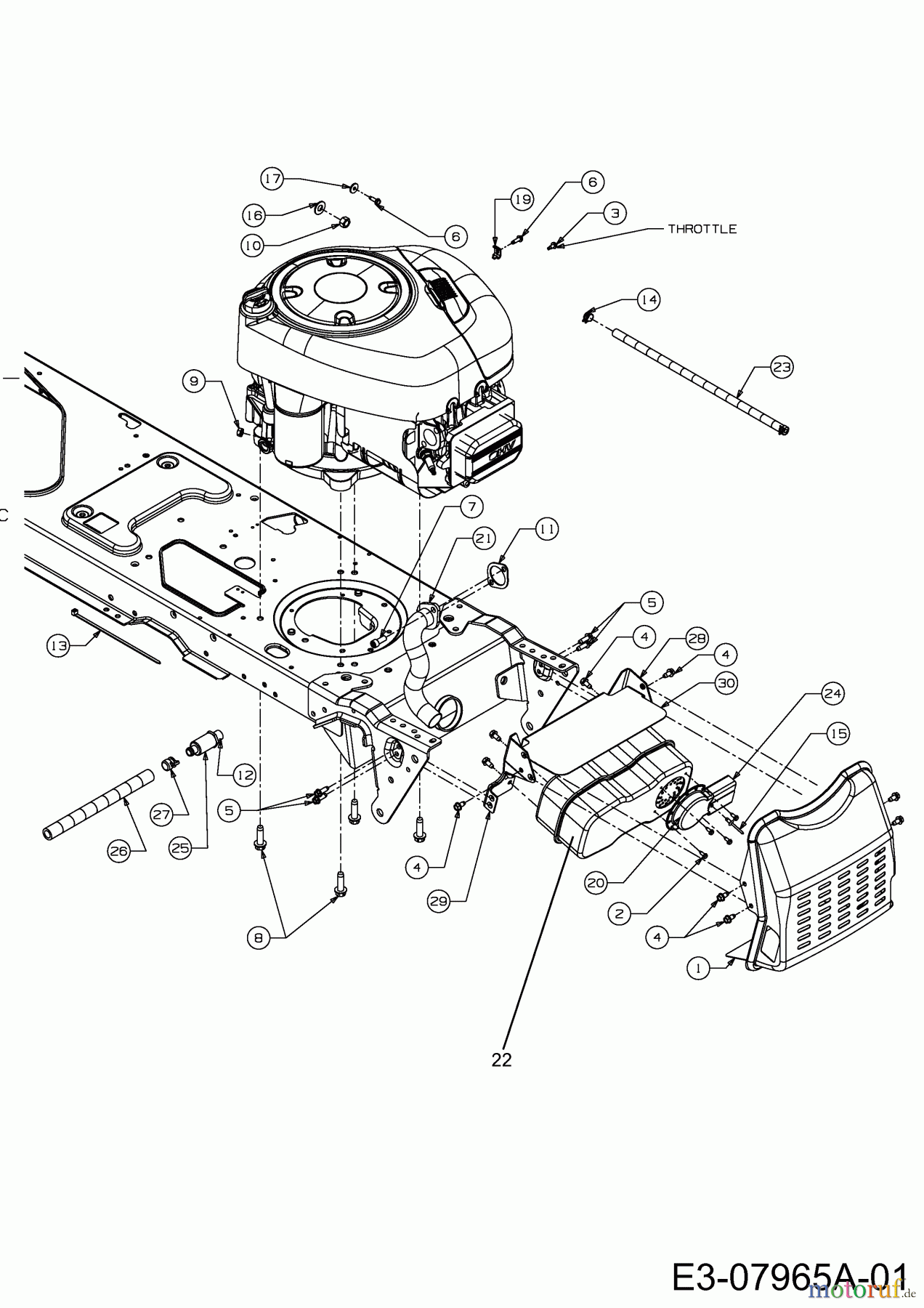  MTD Rasentraktoren SE 155 H 13AP518E678  (2002) Motorzubehör