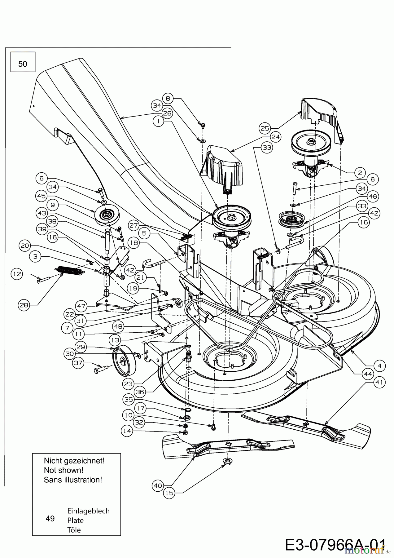  Gutbrod Rasentraktoren GLX 105 RHL 13XT516N690  (2002) Mähwerk N (41